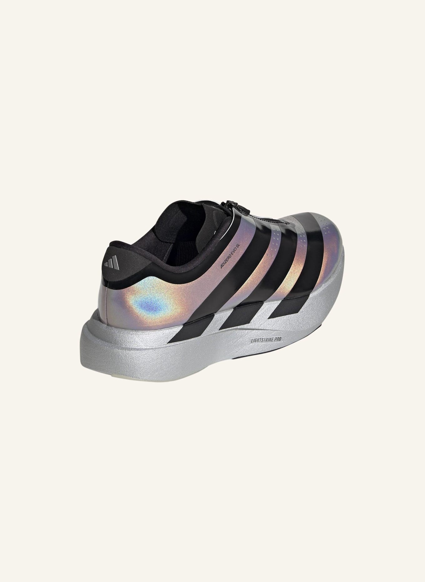 adidas ADIZERO EVO SL ZIP SCHUH: SILBER/ SCHWARZ/ GRAU