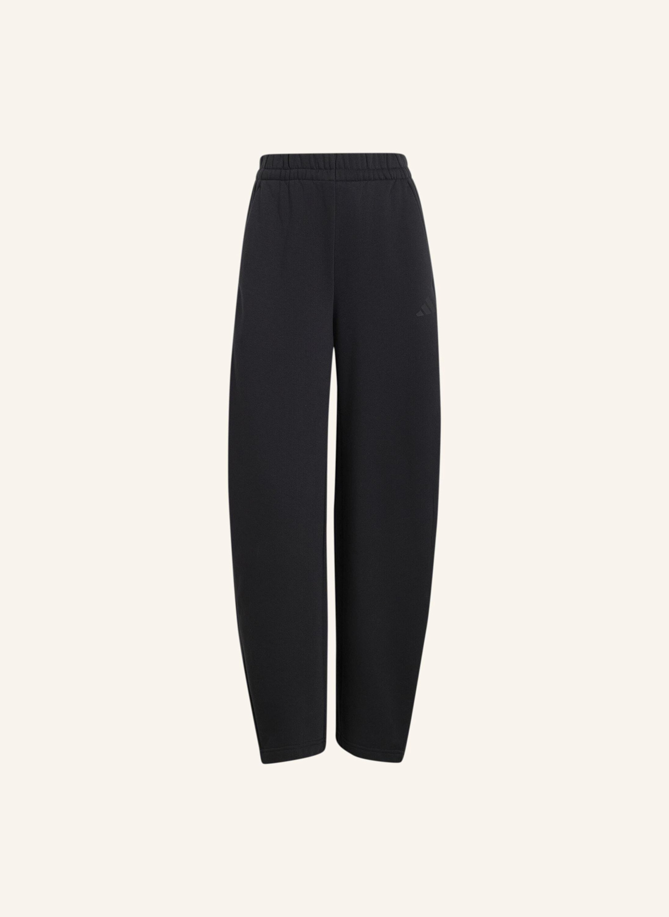 adidas ESSENTIALS CONTEMPORARY FLEECE HOSE MIT BARREL-BEIN: SCHWARZ
