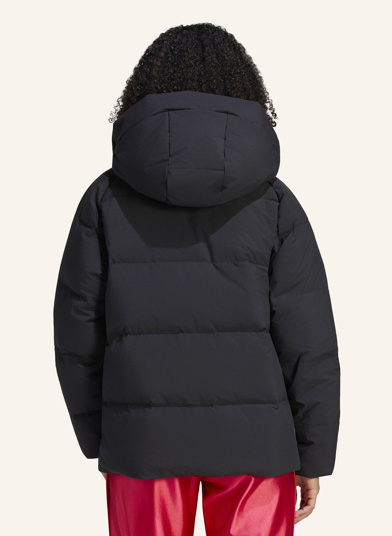adidas HELIONIC PUFFER DAUNENJACKE, KAPUZE: SCHWARZ