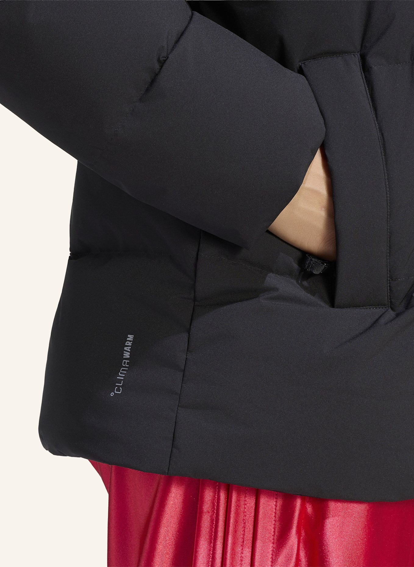 adidas HELIONIC PUFFER DAUNENJACKE, KAPUZE: SCHWARZ