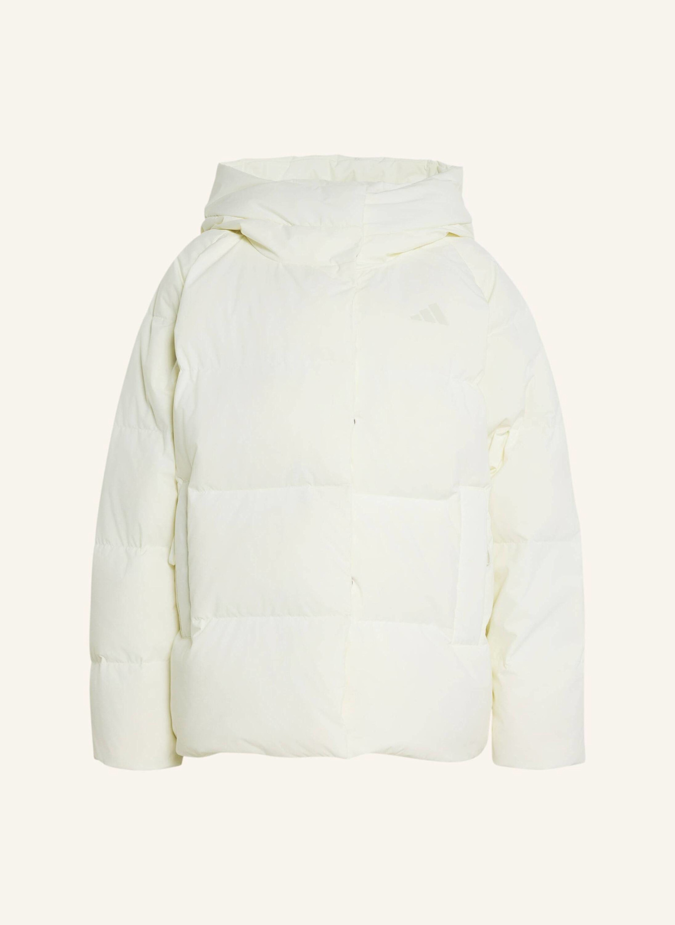 adidas HELIONIC PUFFER DAUNENJACKE, KAPUZE: WEISS