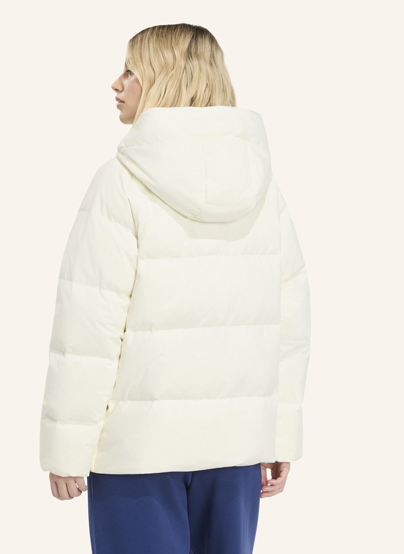 adidas HELIONIC PUFFER DAUNENJACKE, KAPUZE: WEISS
