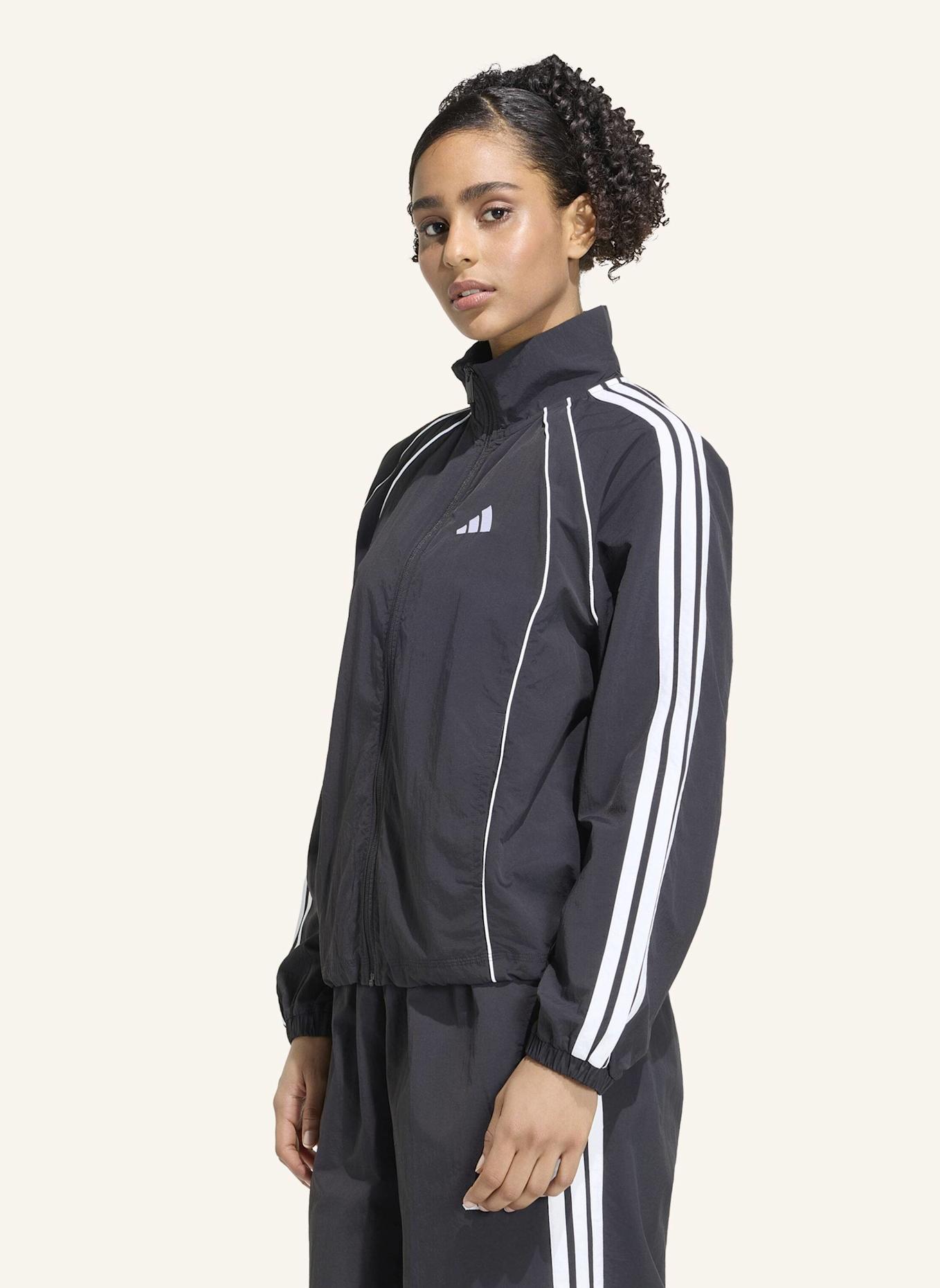 adidas ICONIC TRAININGSJACKE, GEWEBT, 3-STREIFEN: SCHWARZ/ WEISS