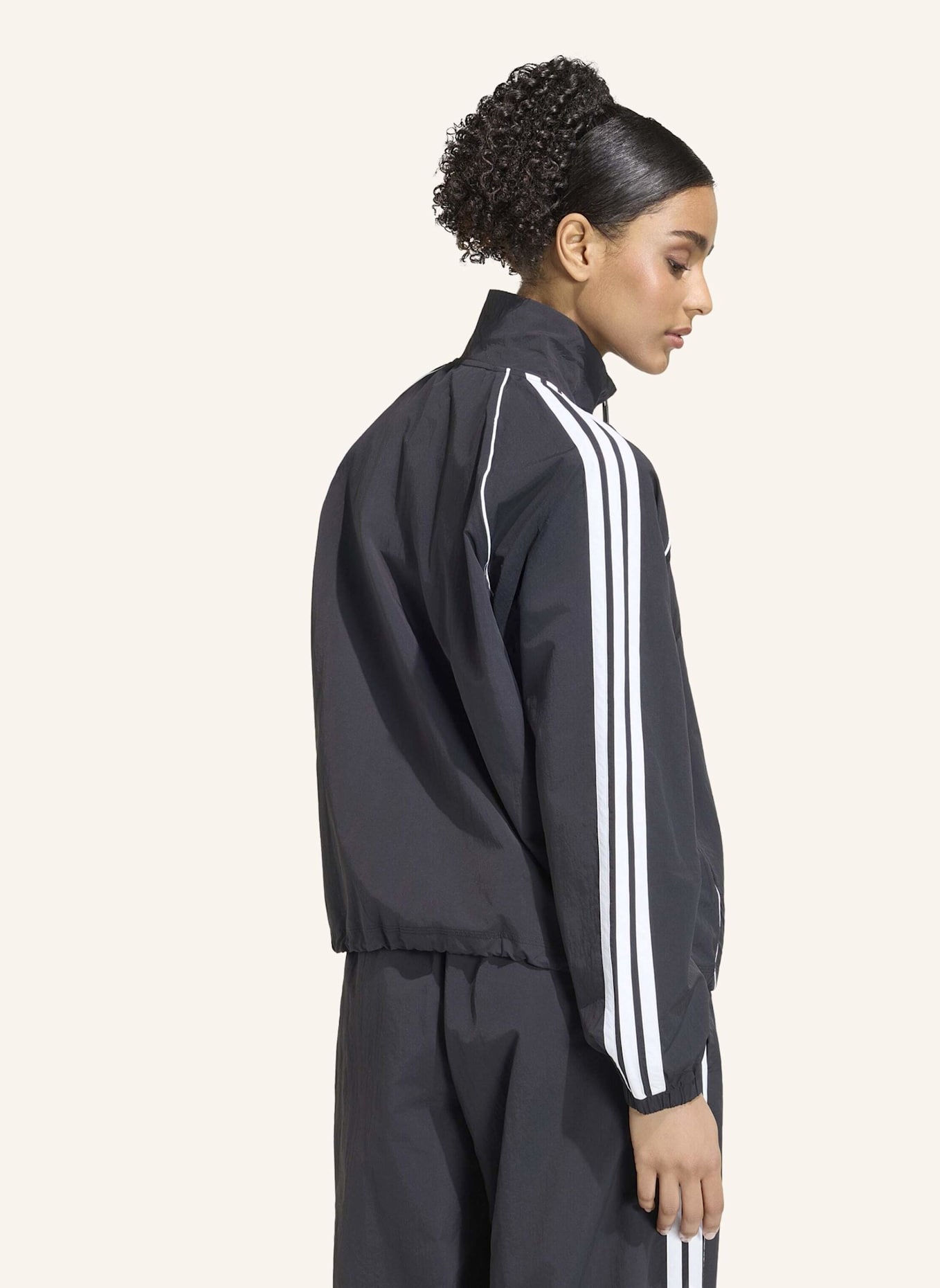adidas ICONIC TRAININGSJACKE, GEWEBT, 3-STREIFEN: SCHWARZ/ WEISS