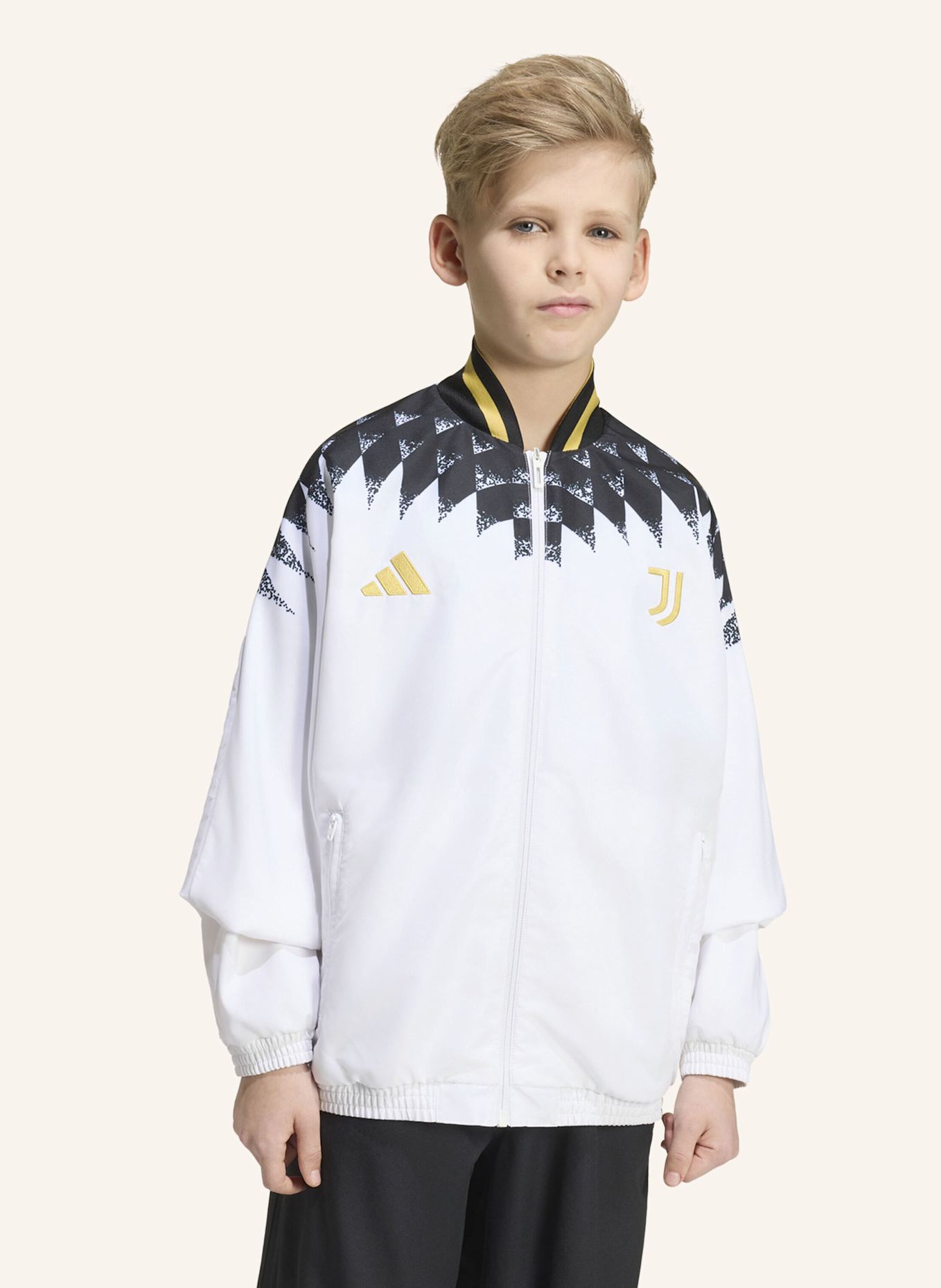 adidas JUVENTUS TURIN STADIUM KIDS TRAININGSJACKE: WEISS