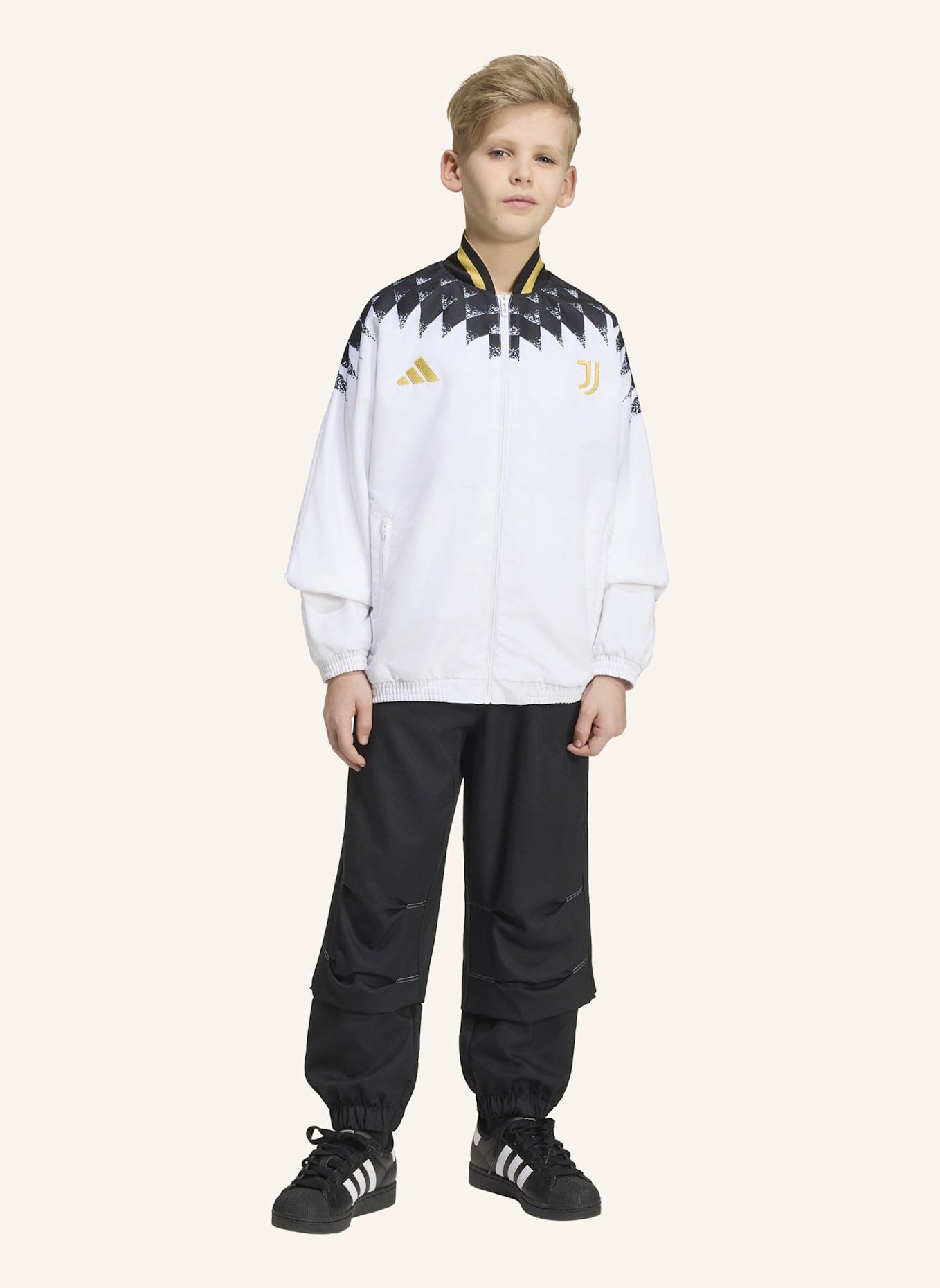 adidas JUVENTUS TURIN STADIUM KIDS TRAININGSJACKE: WEISS