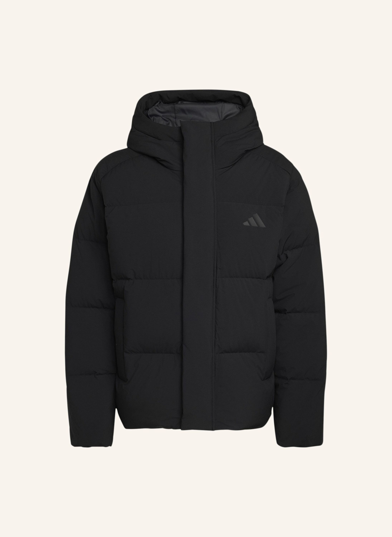 adidas HELIONIC PUFFER JACKE KAPUZE: SCHWARZ