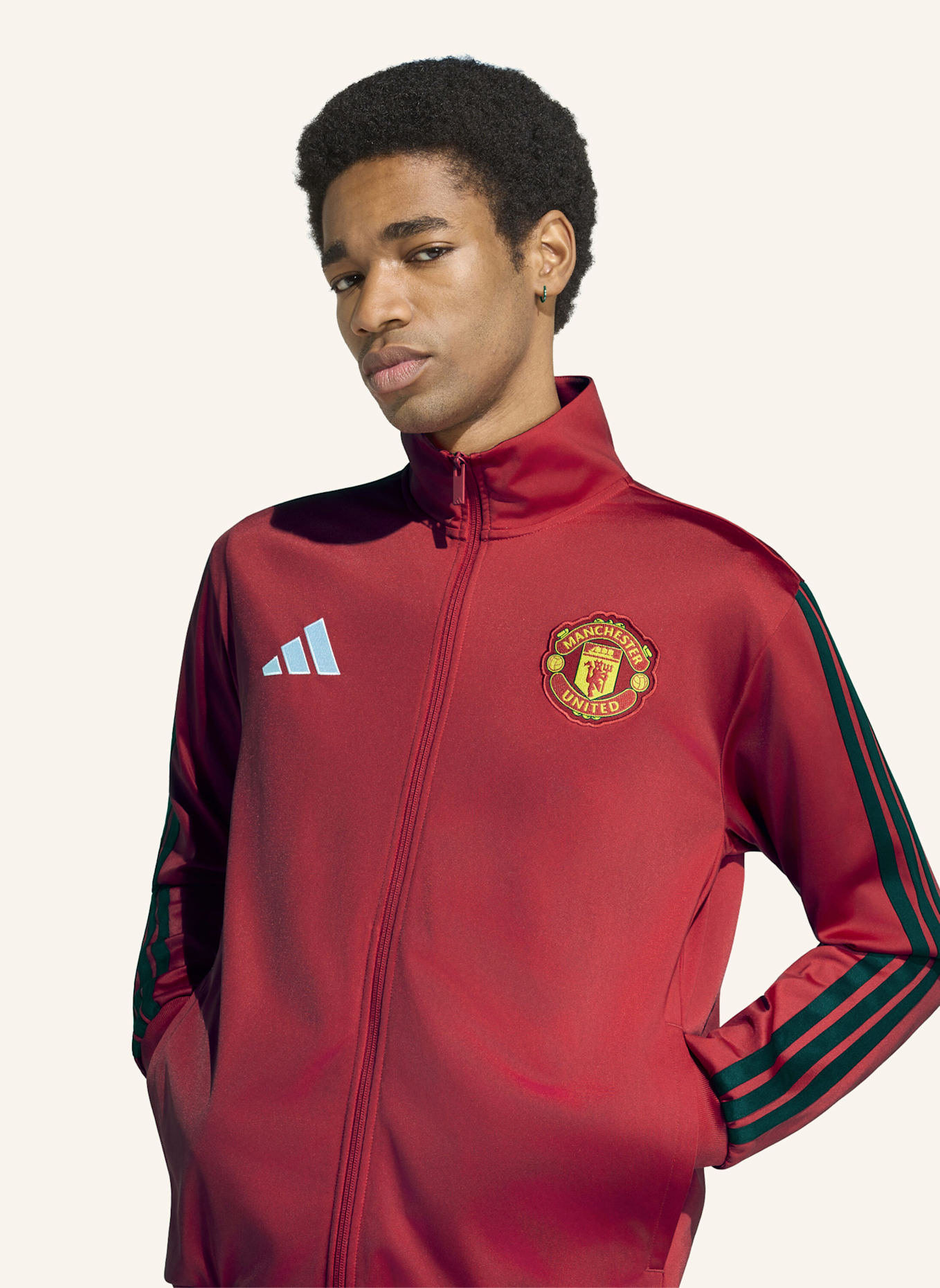 adidas MANCHESTER UNITED DNA TRAININGSJACKE: ROT