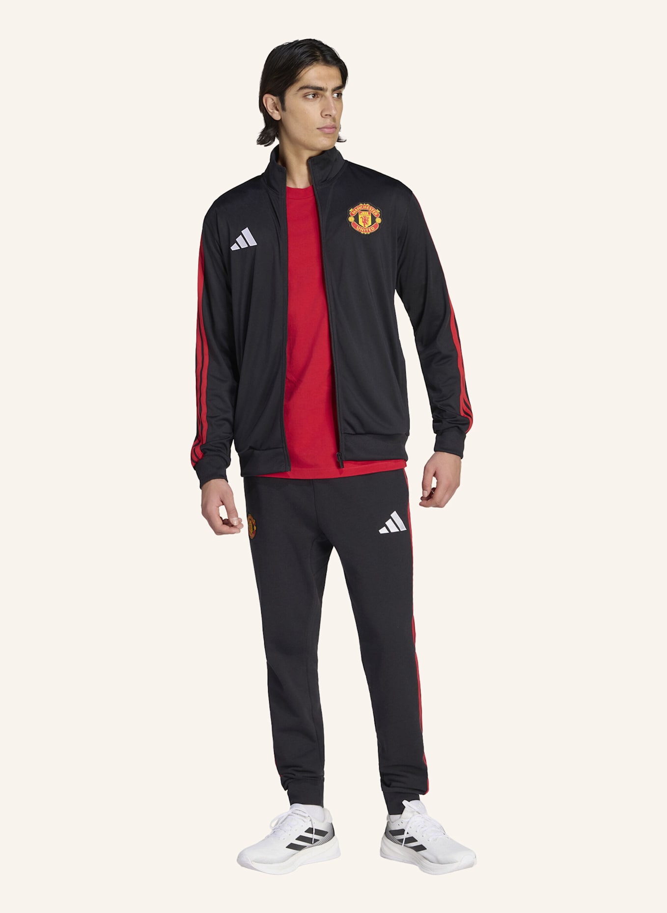 adidas MANCHESTER UNITED DNA TRAININGSJACKE: SCHWARZ