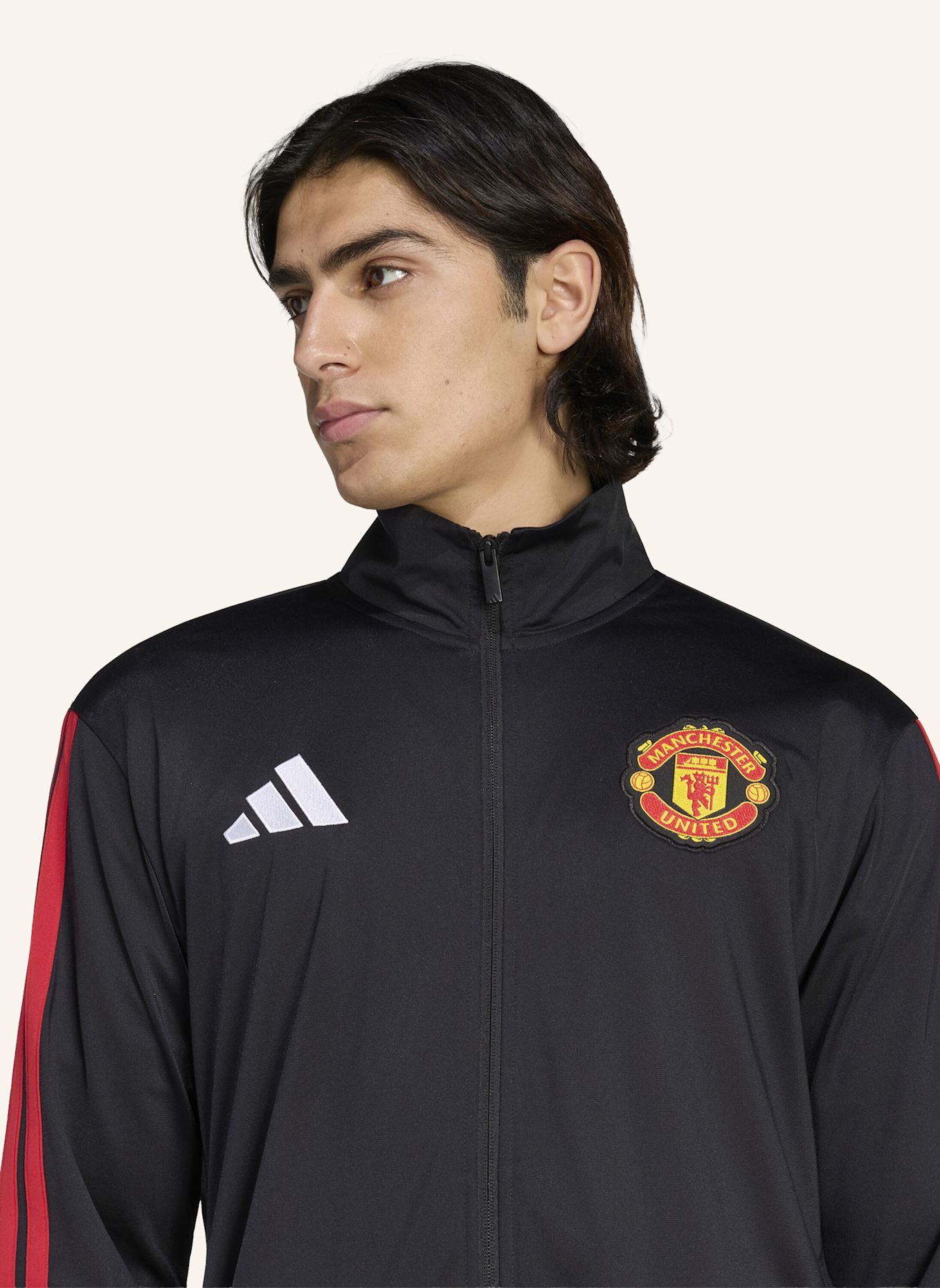 adidas MANCHESTER UNITED DNA TRAININGSJACKE: SCHWARZ
