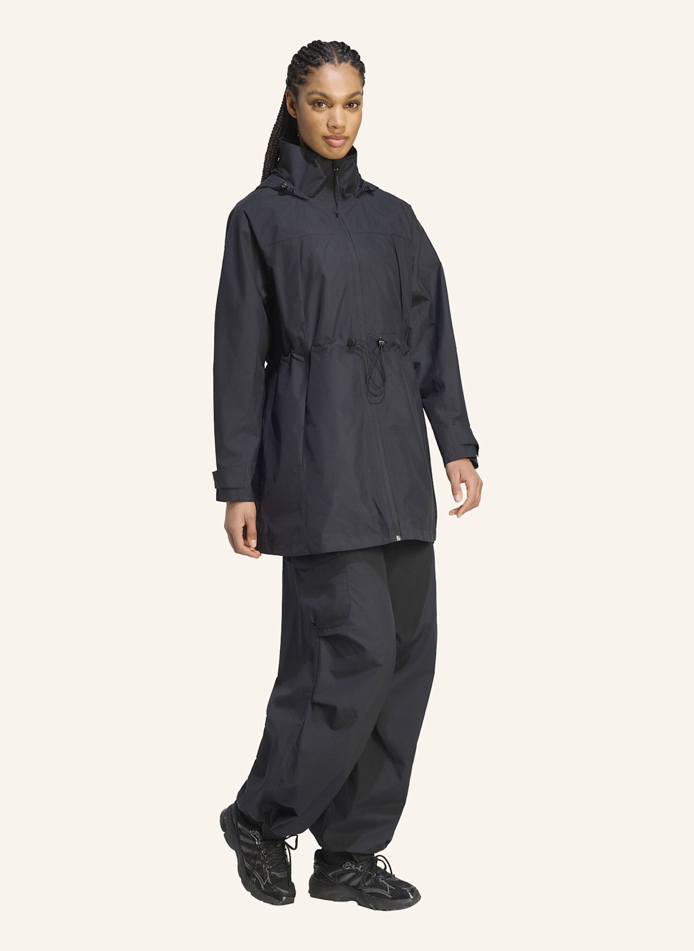 adidas CITY RAIN PARKA: SCHWARZ