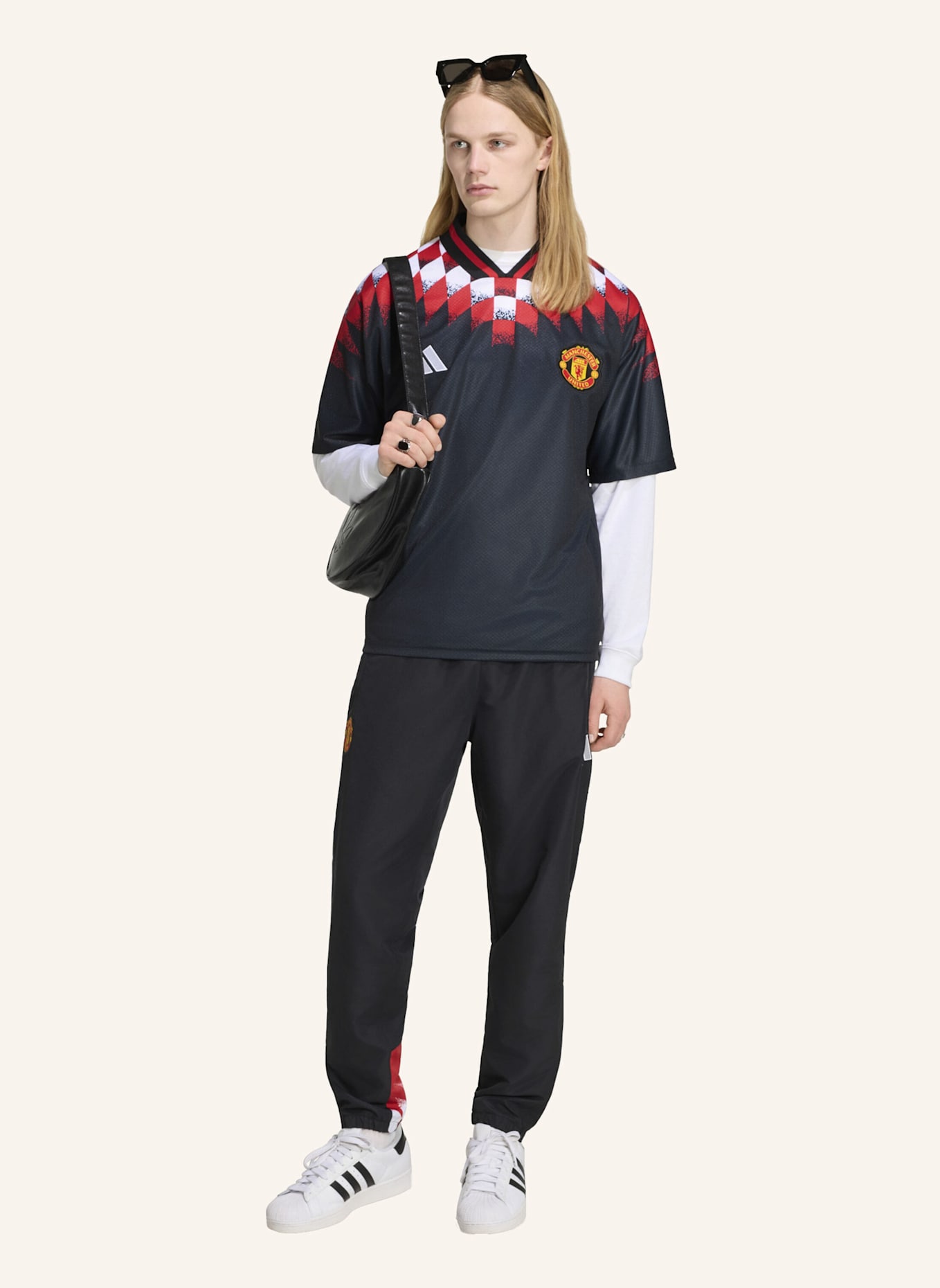 adidas MANCHESTER UNITED STADIUM TRIKOT: SCHWARZ