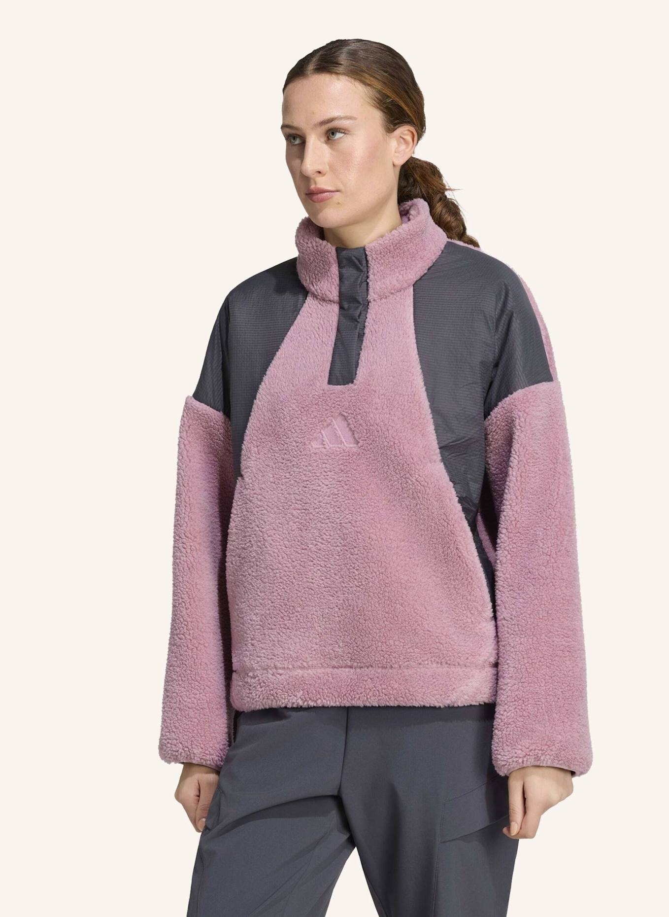 adidas TERREX TERREX XPLORIC CLIMAWARM PULLOVER, FLAUSCHIGES MATERIAL, DRUCKKNOPFKRAGEN: LILA