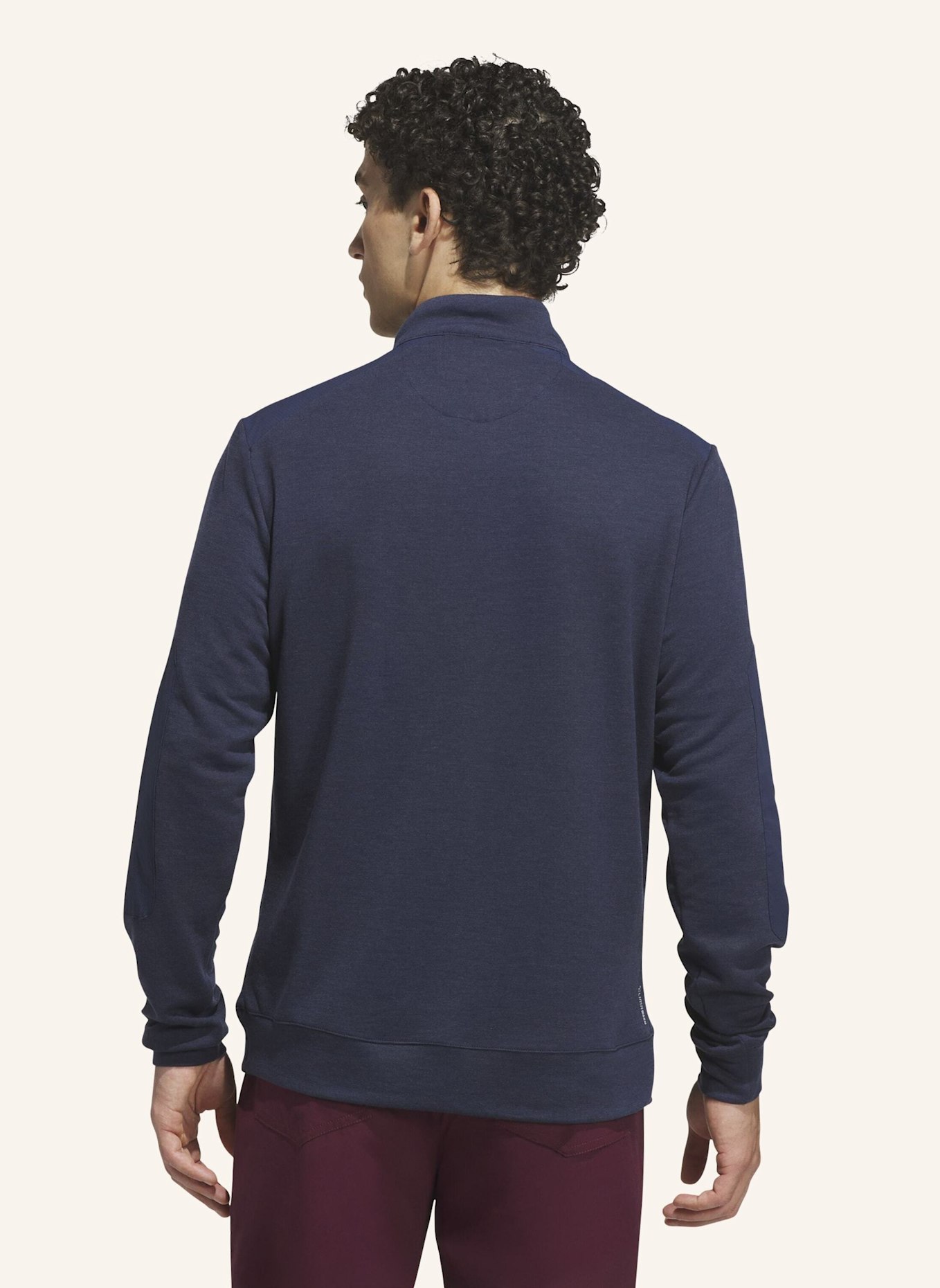 adidas ULTIMATE365+ COURSE CONTROL HYBRID QUARTER-ZIP SWEATSHIRT: BLAU
