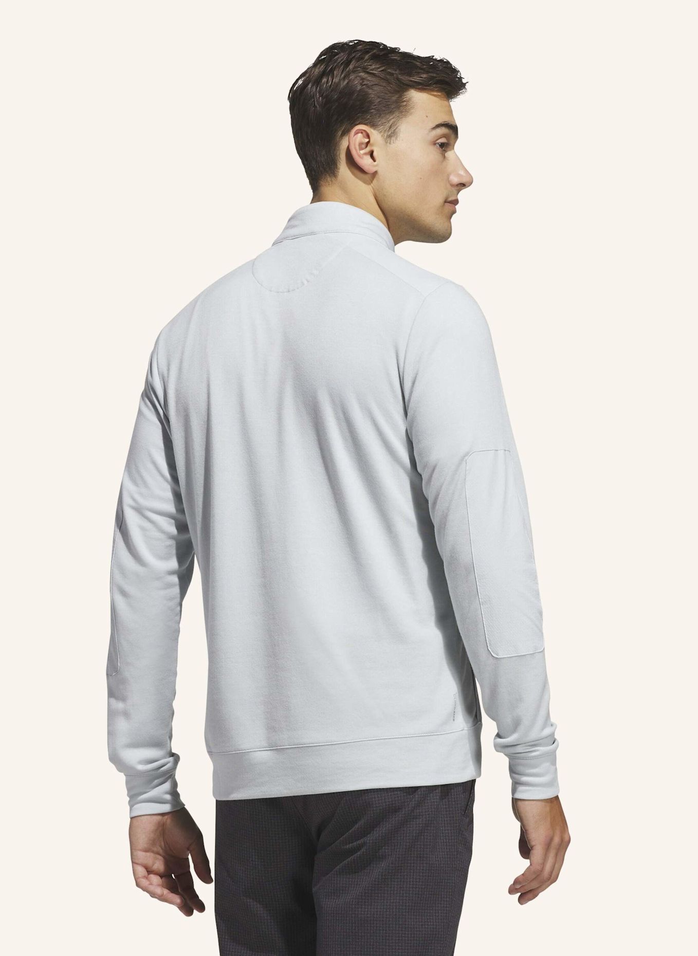 adidas ULTIMATE365+ COURSE CONTROL HYBRID QUARTER-ZIP SWEATSHIRT: GRAU