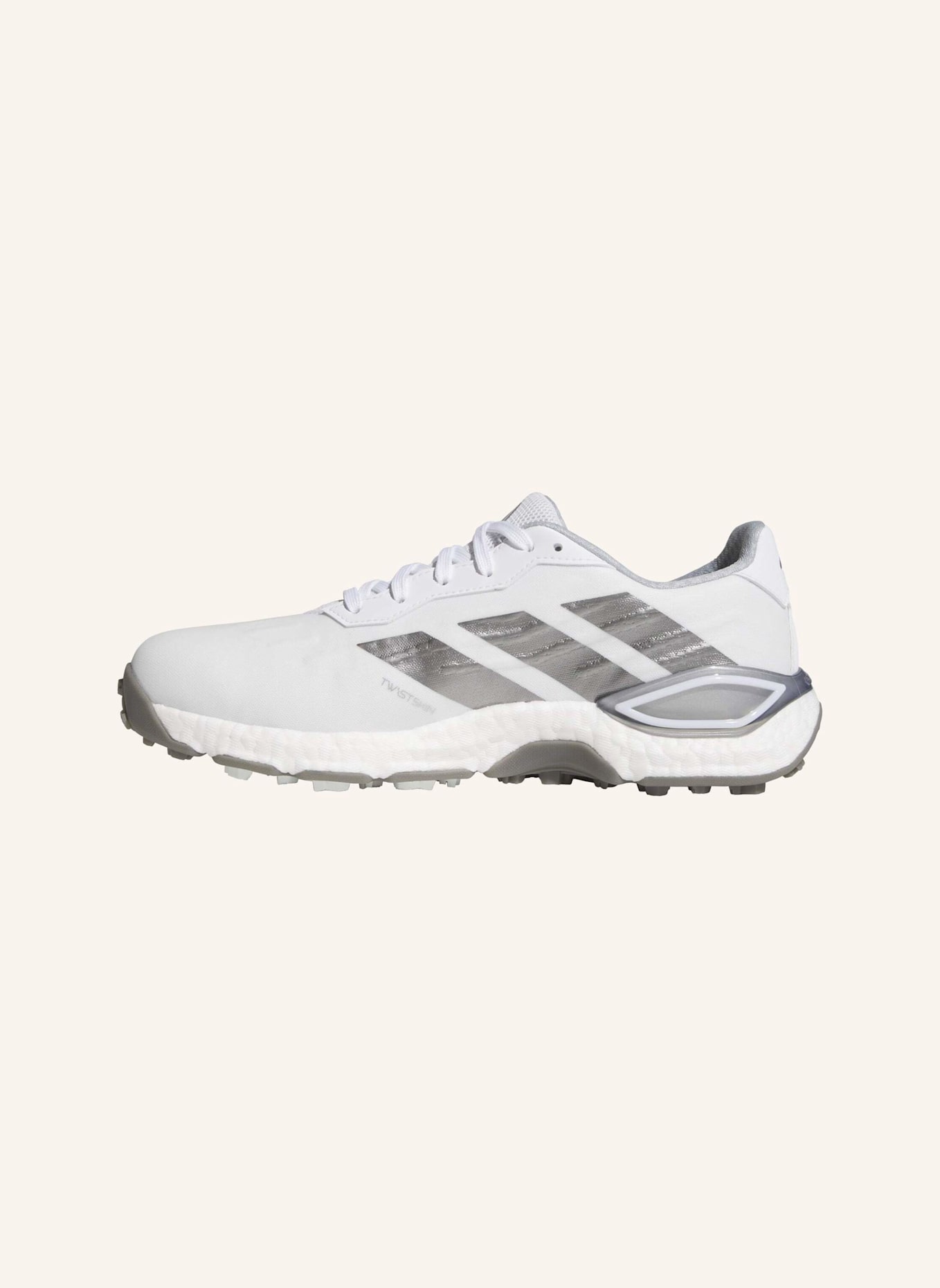 adidas CODECHAOS 27 GOLFSCHUH, OHNE SOFTSPIKES: WEISS/ GRAU/ SILBER