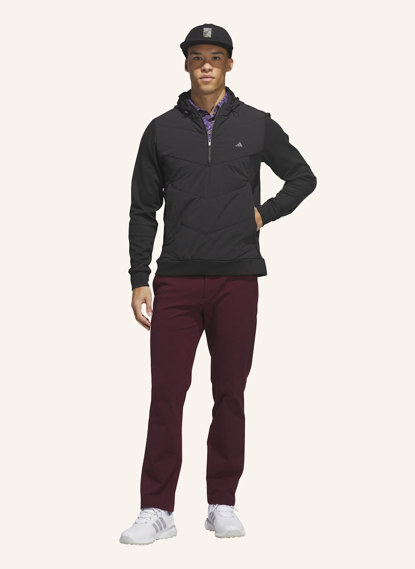 adidas ULTIMATE365+ TWISTKNIT CLIMAWARM REGULAR STRAIGHT FIT HOSE: ROT