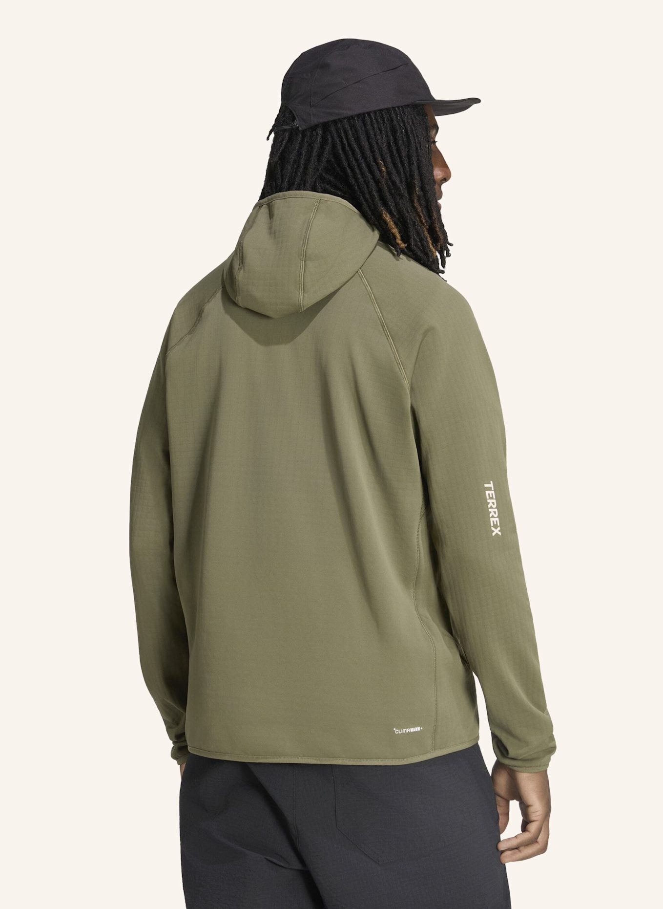 adidas TERREX TERREX XPERIOR CLIMAWARM+ VENTKNIT FLEECE-KAPUZENJACKE: GRÜN