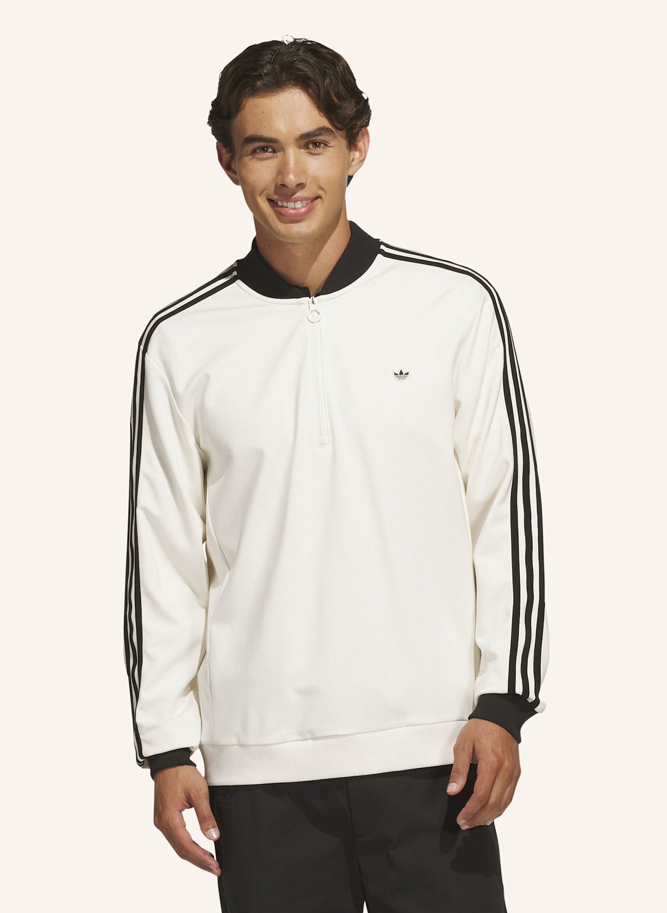 adidas Originals Sweatshirt ORIGINALS 3-STREIFEN: WEISS / SCHWARZ