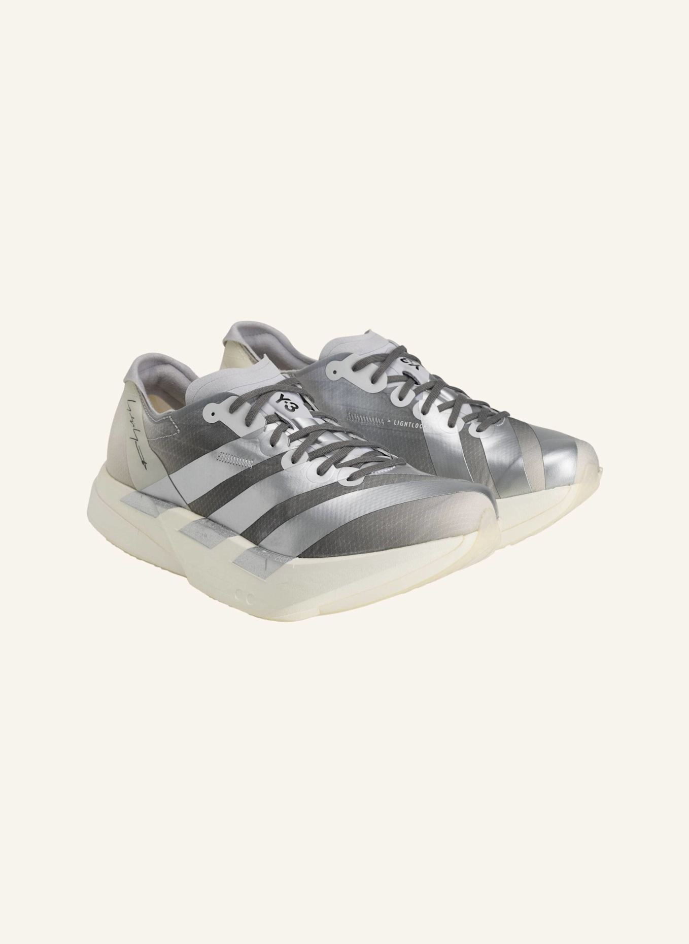 Y-3 Y-3 ADIOS PRO 4 TURNSCHUH: WEISS/ SILBER/ GRÜN