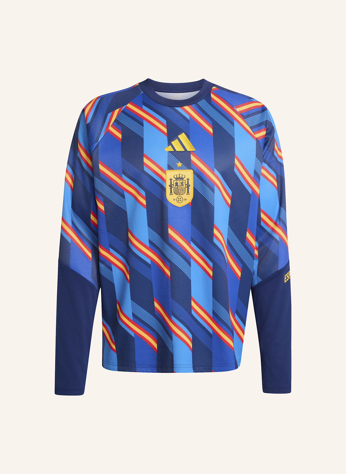 adidas SPANIEN 26 PRE-MATCH HEIMSWEATSHIRT: BLAU