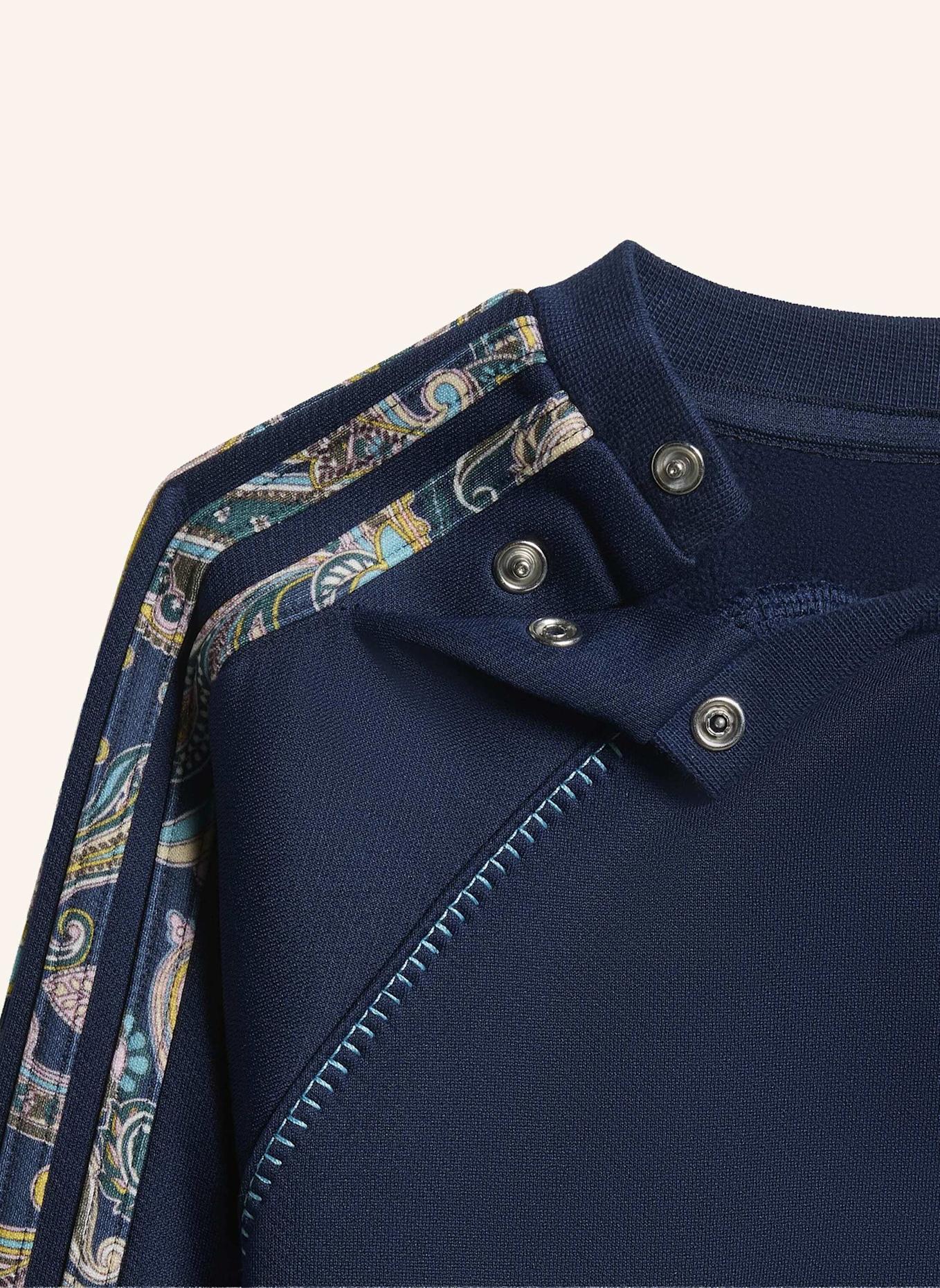 adidas Originals ADIDAS X LIBERTY LONDON OVERSIZED CREW UND LEGGINGS SET: BLAU/ GRAU