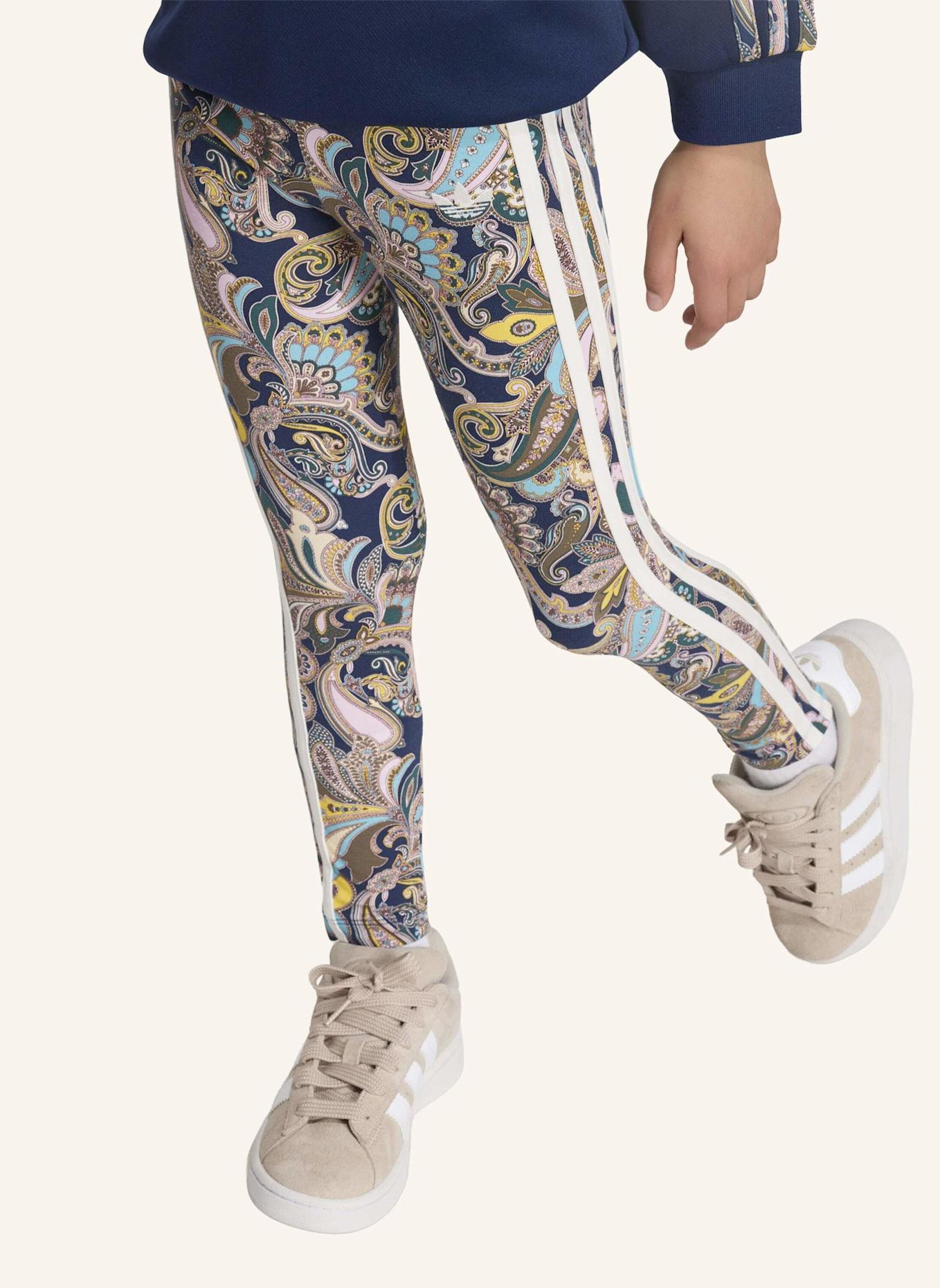 adidas Originals ADIDAS X LIBERTY LONDON OVERSIZED CREW UND LEGGINGS SET: BLAU/ GRAU