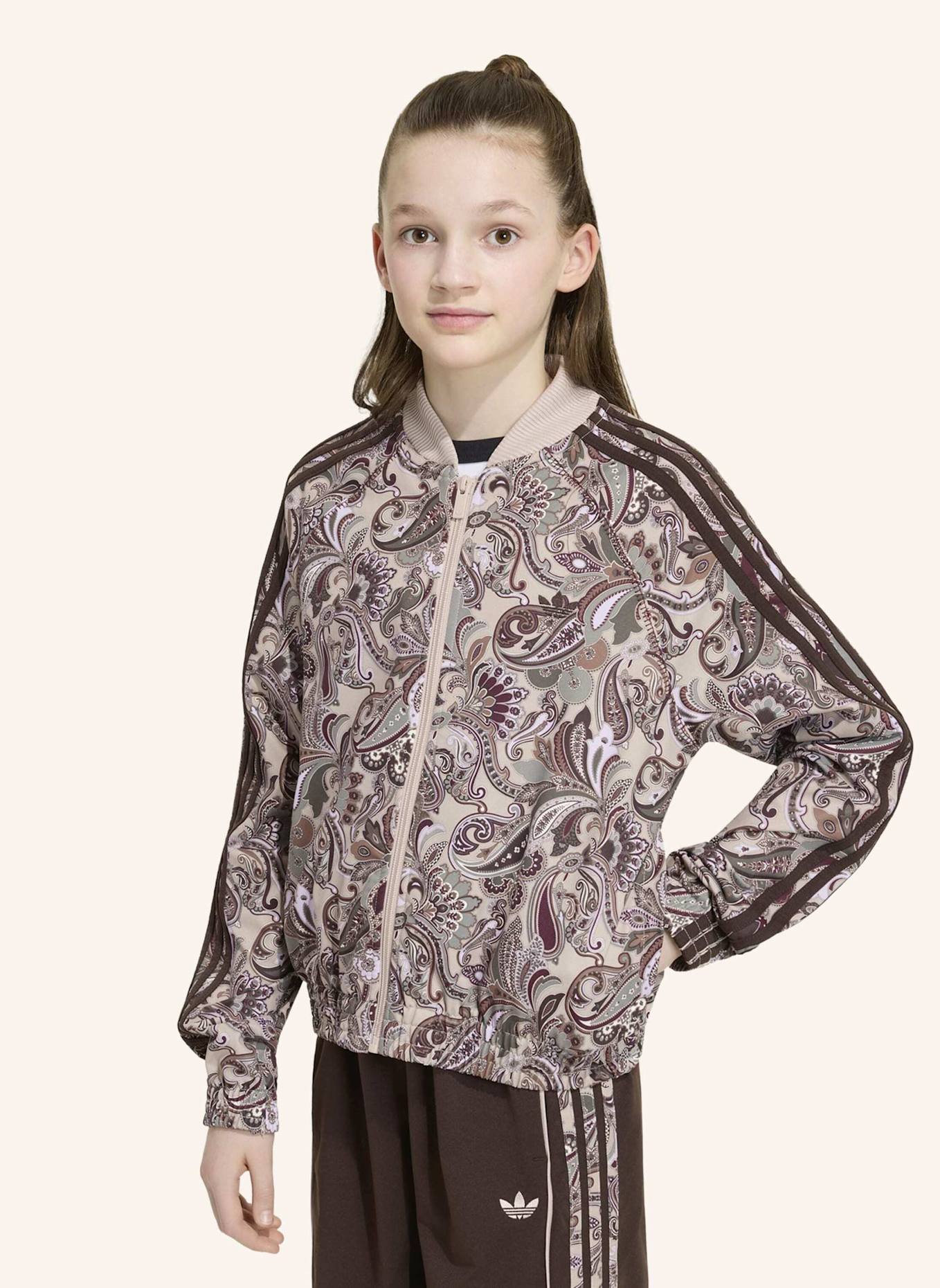 adidas Originals SST PAISLEY ORIGINALS JACKE, LOCKER UND KÜRZER GESCHNITTEN: BRAUN/ BEIGE