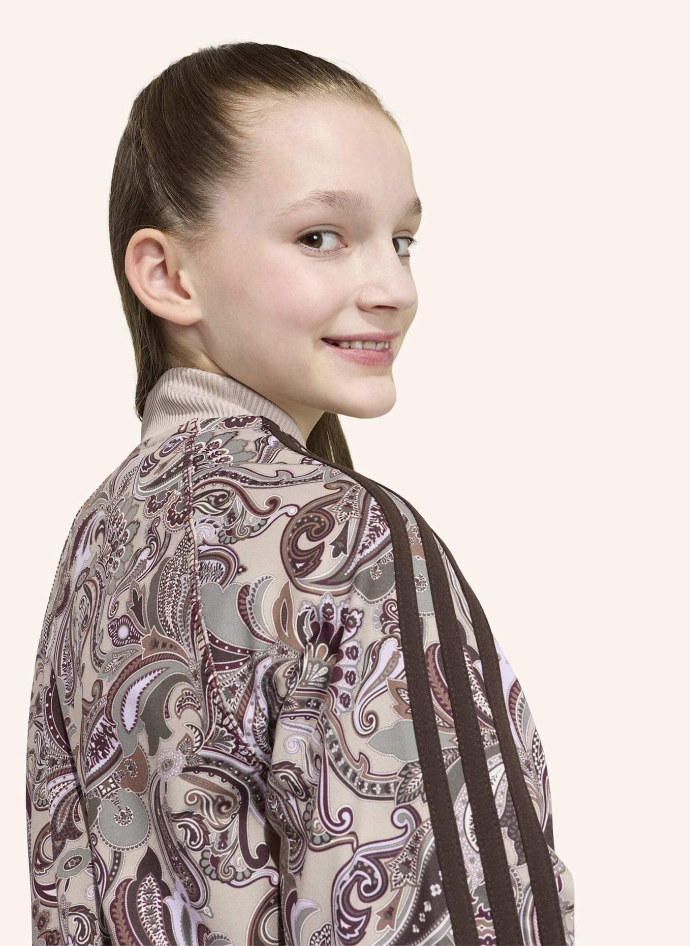 adidas Originals SST PAISLEY ORIGINALS JACKE, LOCKER UND KÜRZER GESCHNITTEN: BRAUN/ BEIGE