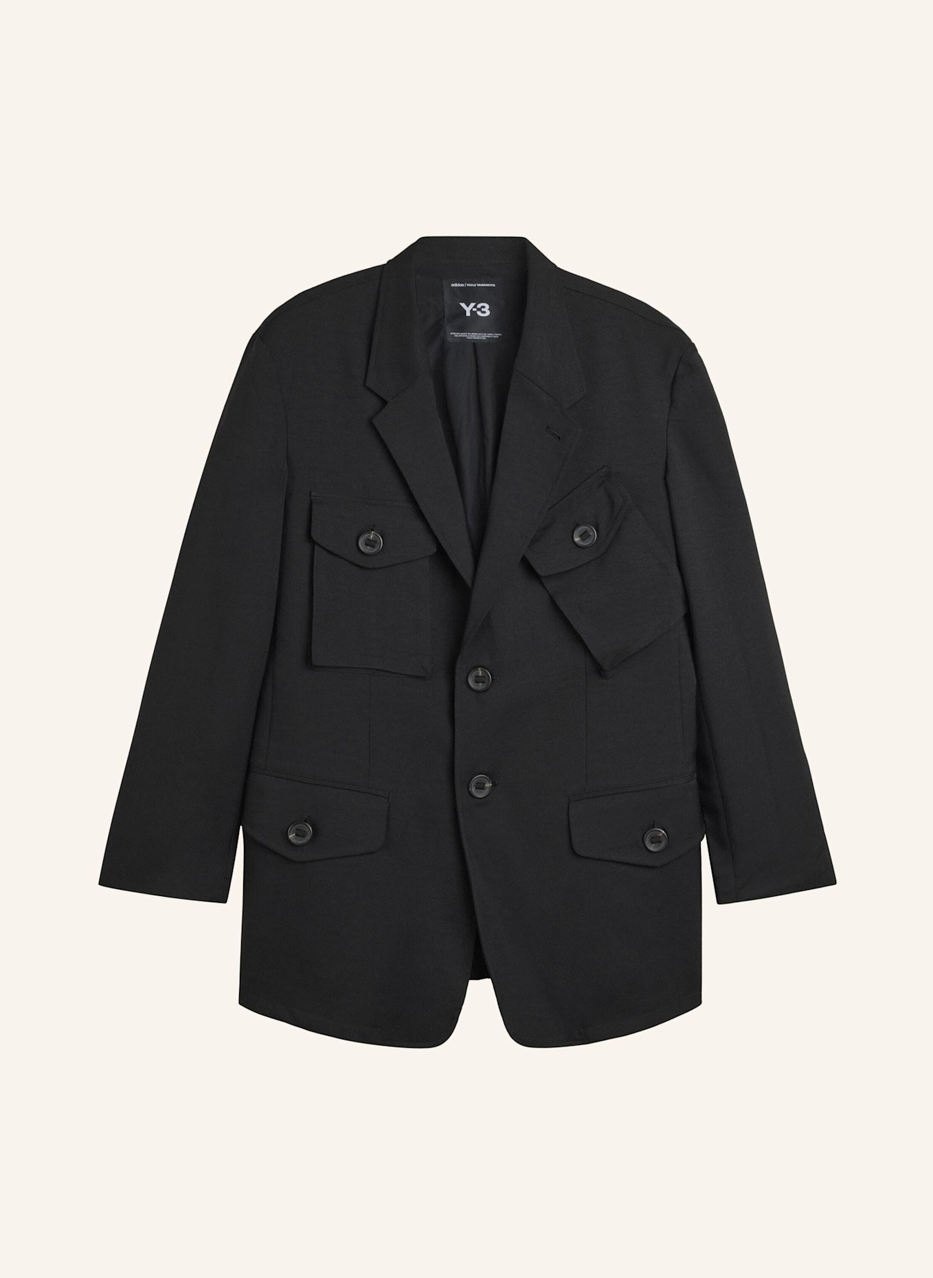 Y-3 Y-3 SPORT UNIFORM CHORE JACKE: SCHWARZ