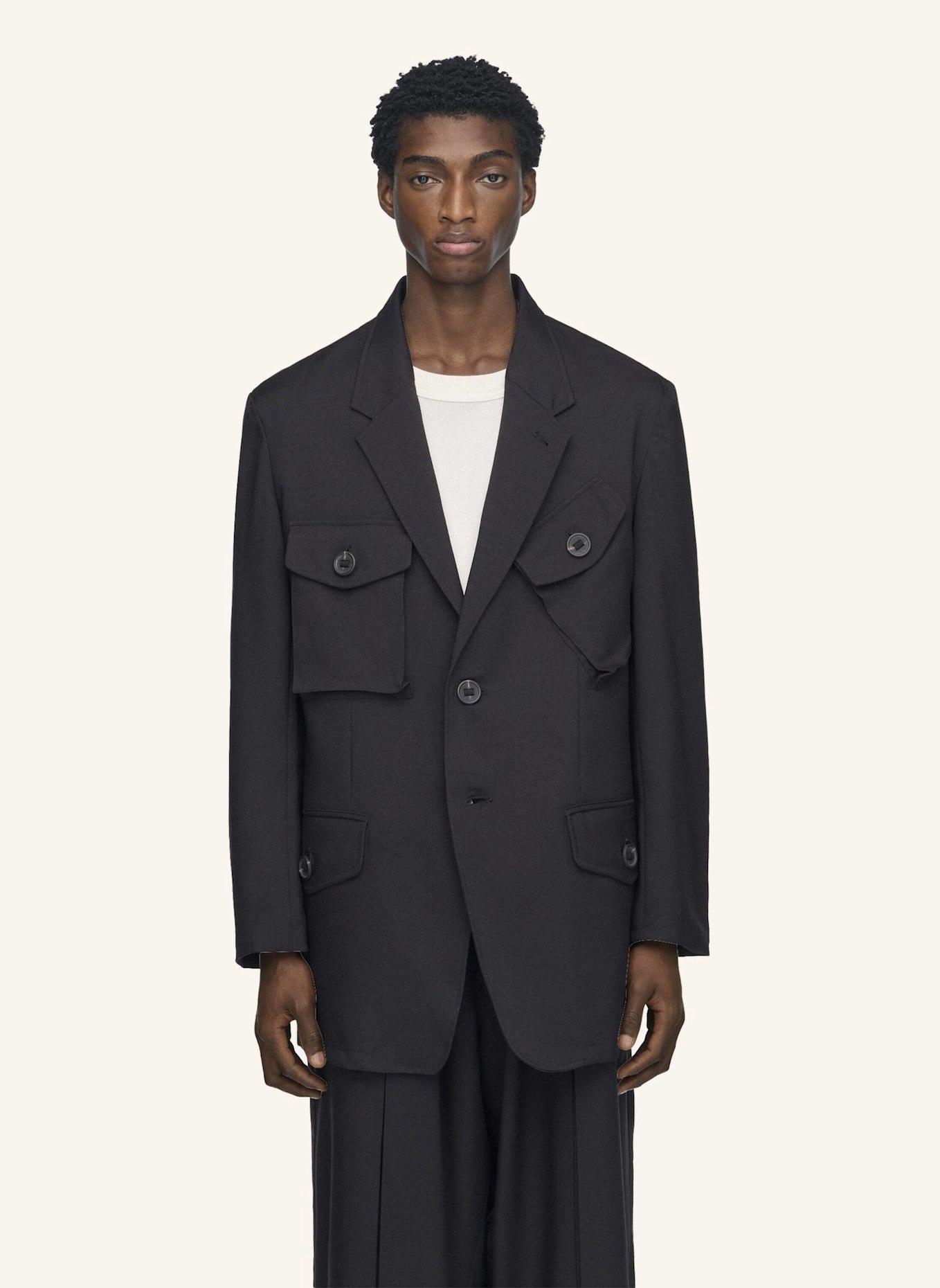 Y-3 Y-3 SPORT UNIFORM CHORE JACKE: SCHWARZ