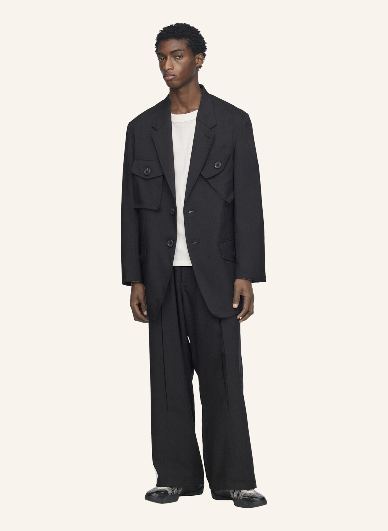 Y-3 Y-3 SPORT UNIFORM CHORE JACKE: SCHWARZ