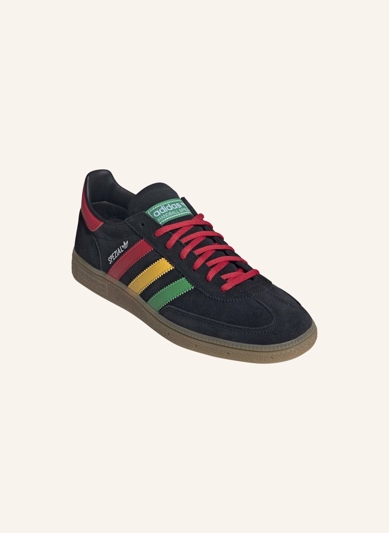 adidas Originals JAMAIKA HANDBALL SPEZIAL SCHUH: SCHWARZ/ ROT/ GOLD