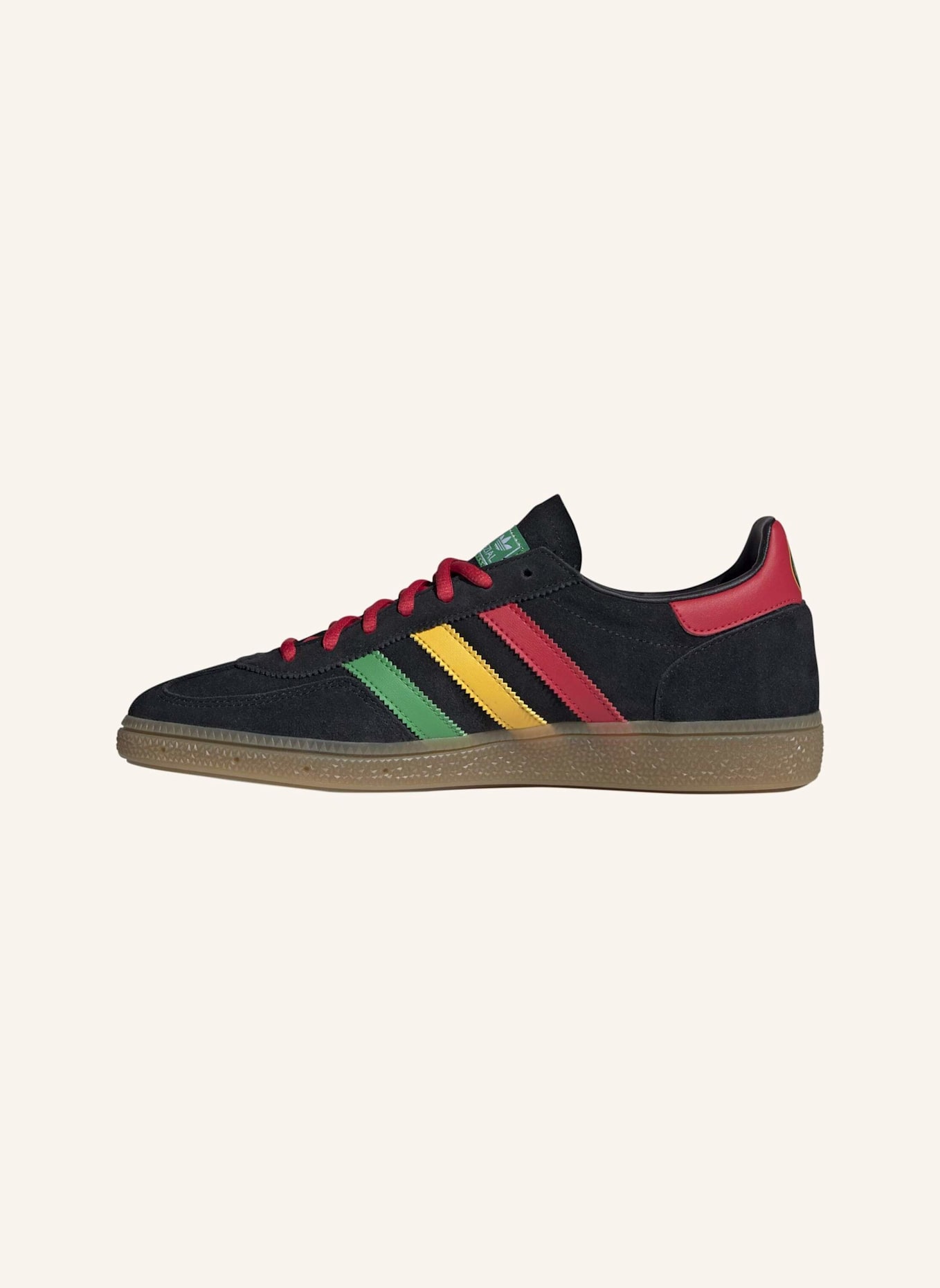 adidas Originals JAMAIKA HANDBALL SPEZIAL SCHUH: SCHWARZ/ ROT/ GOLD