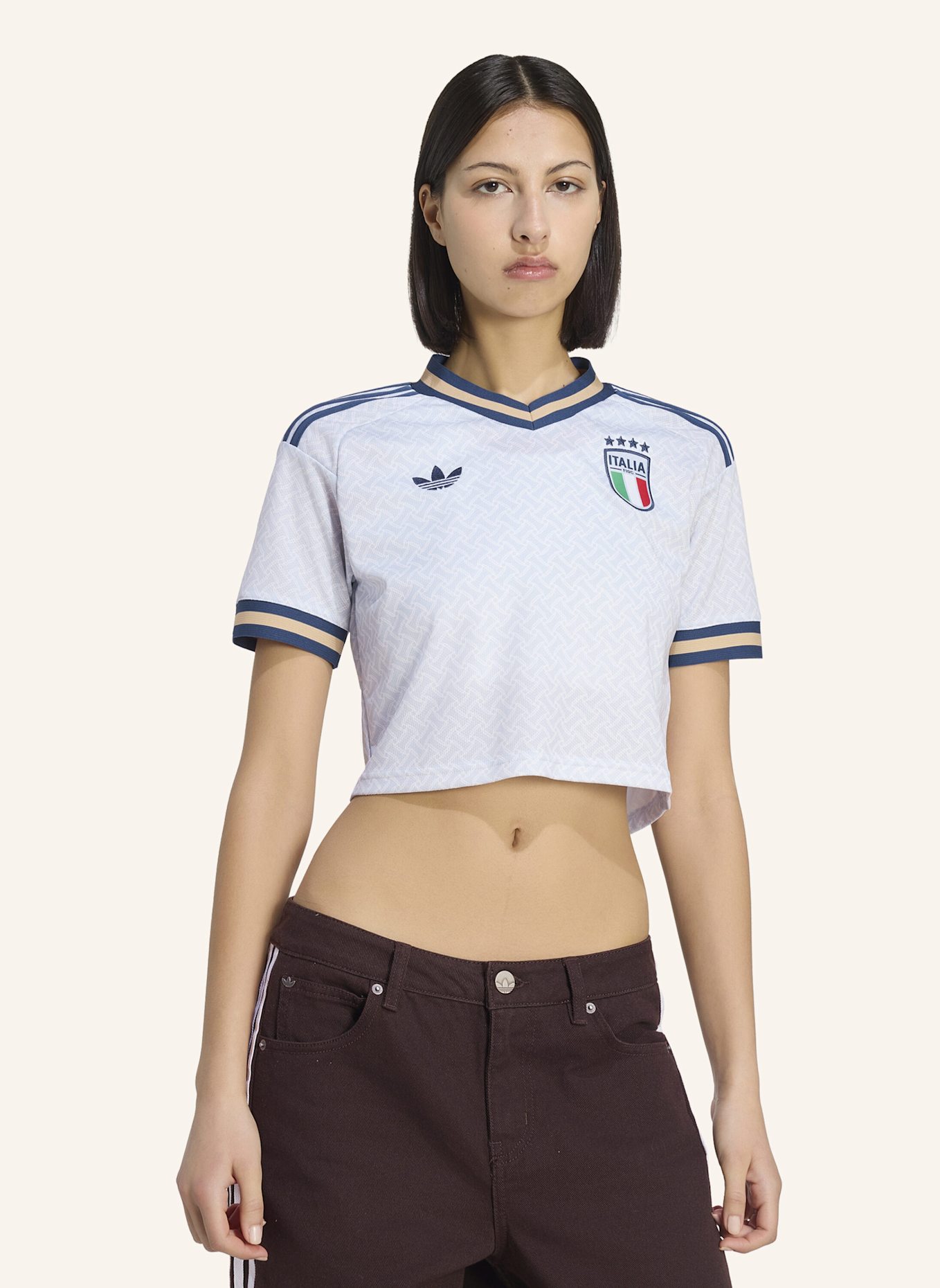 adidas ITALIEN 26 AUSWÄRTSTRIKOT, KÜRZER GESCHNITTEN: BLAU