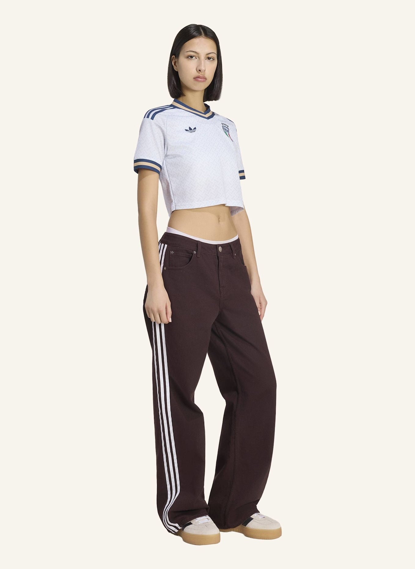 adidas ITALIEN 26 AUSWÄRTSTRIKOT, KÜRZER GESCHNITTEN: BLAU