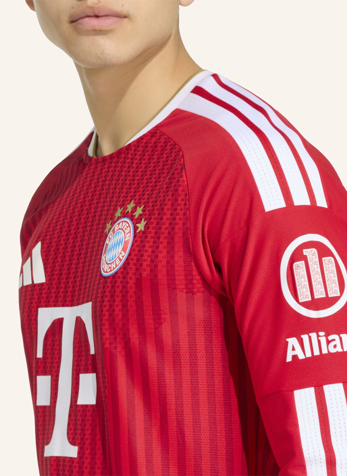 adidas FC BAYERN MÜNCHEN 26/27 AUTHENTIC HEIMTRIKOT, LANGÄRMELIG: ROT/ WEISS