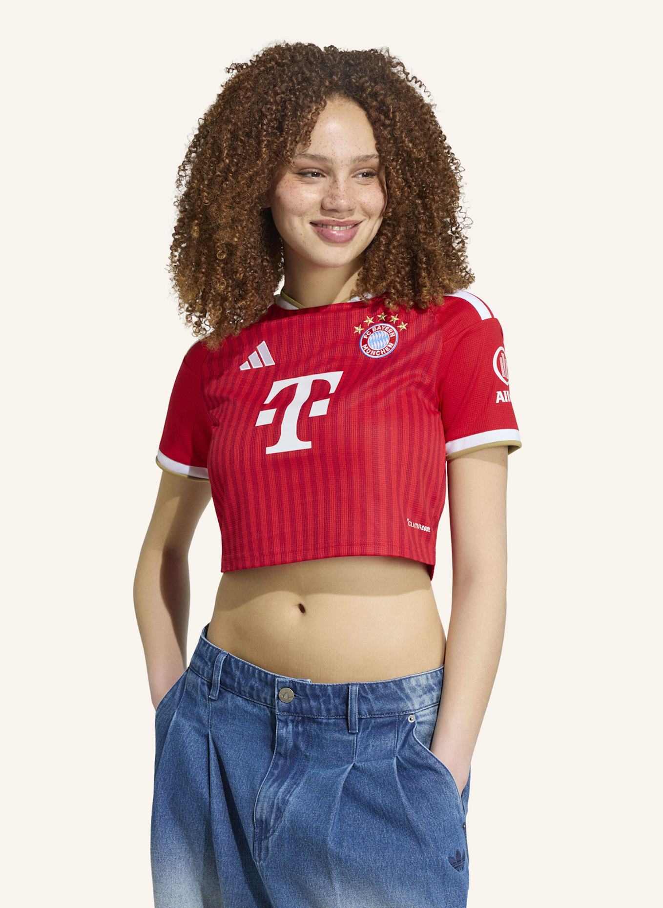 adidas FC BAYERN MÜNCHEN 26/27 HEIMTRIKOT, KÜRZER GESCHNITTEN: ROT/ WEISS