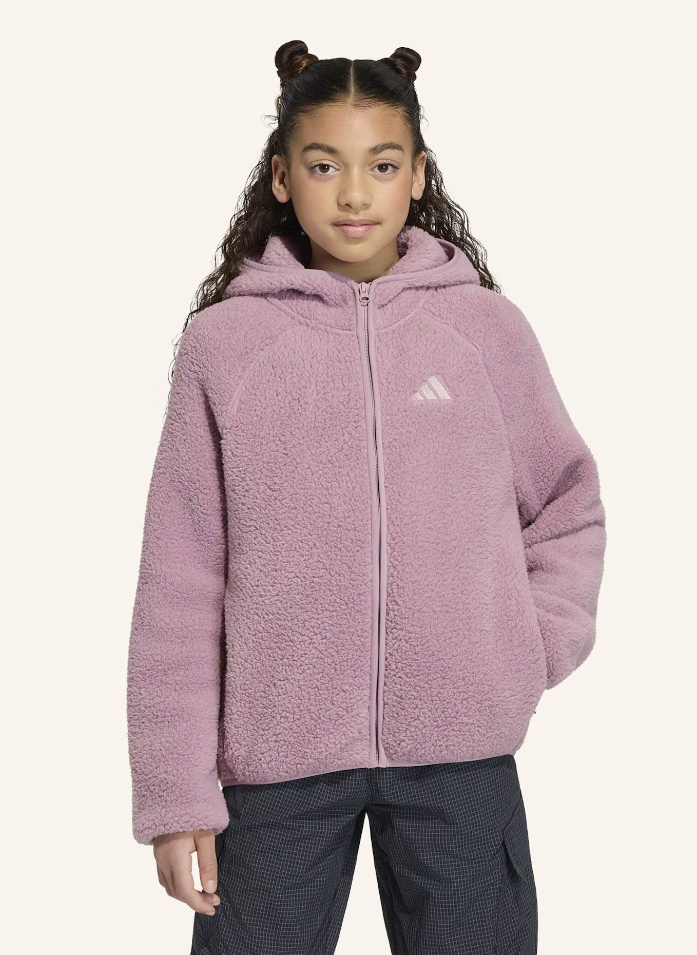 adidas TERREX TERREX XPLORIC KIDS FLEECEJACKE, KAPUZE, DURCHGEHENDER REISSVERSCHLUSS: LILA
