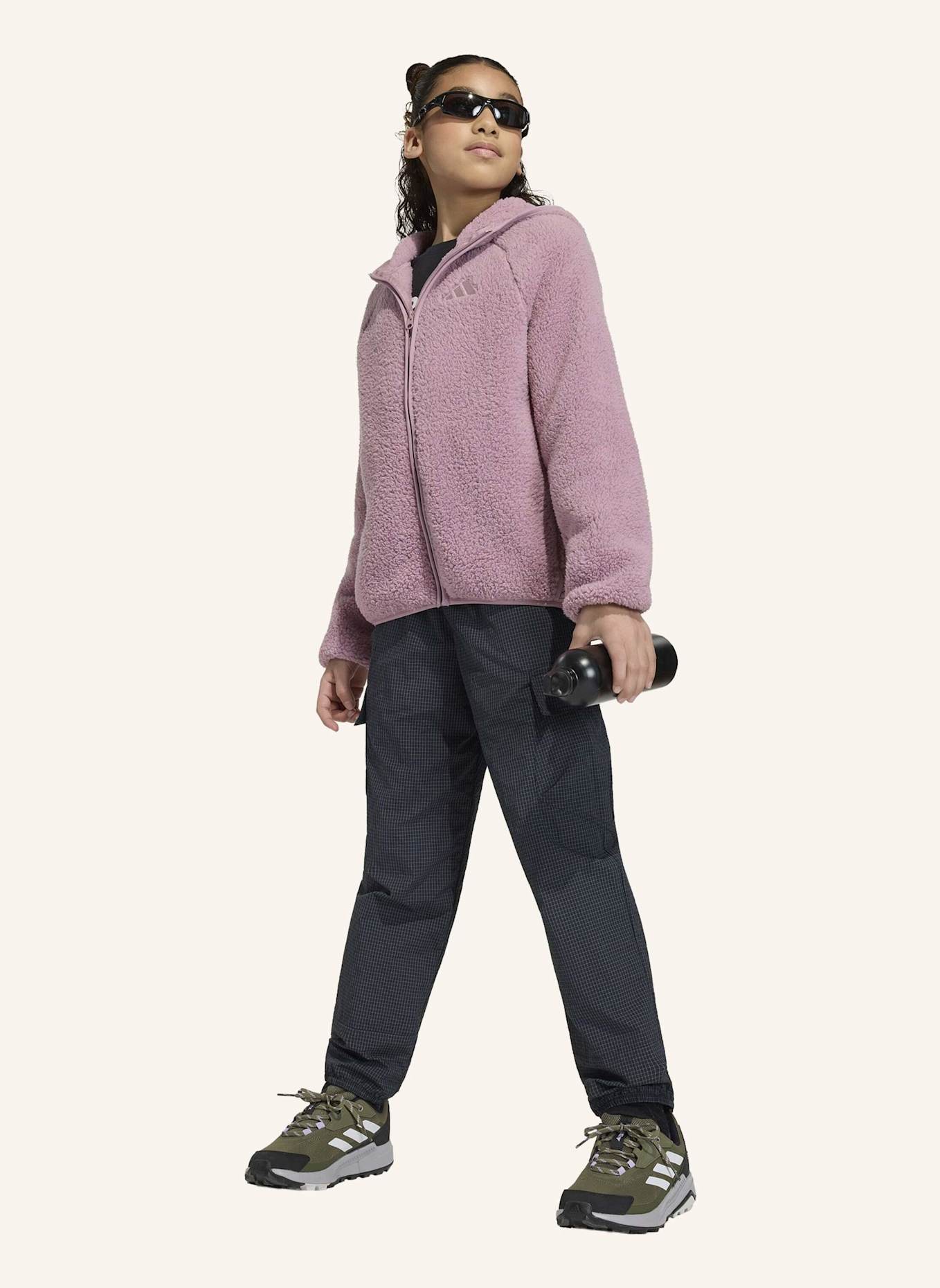 adidas TERREX TERREX XPLORIC KIDS FLEECEJACKE, KAPUZE, DURCHGEHENDER REISSVERSCHLUSS: LILA