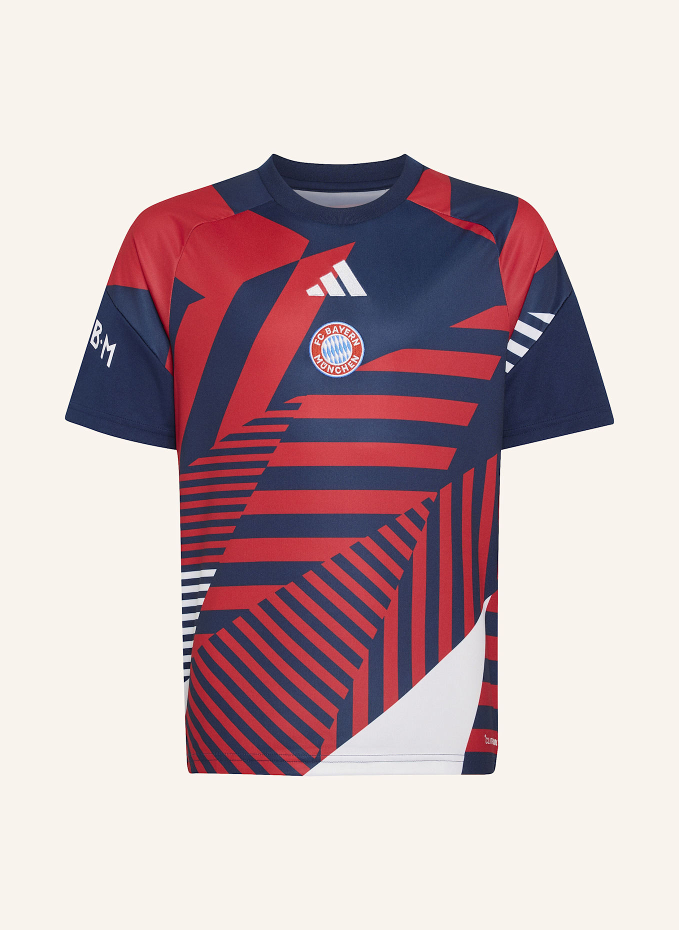 adidas FC BAYERN MÜNCHEN 26/27 KIDS PRE-MATCH SHIRT: BLAU/ ROT