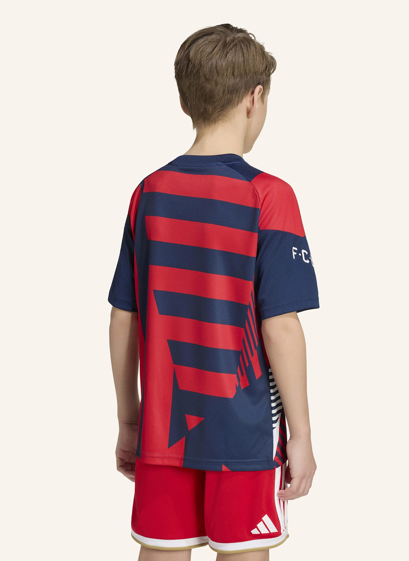 adidas FC BAYERN MÜNCHEN 26/27 KIDS PRE-MATCH SHIRT: BLAU/ ROT