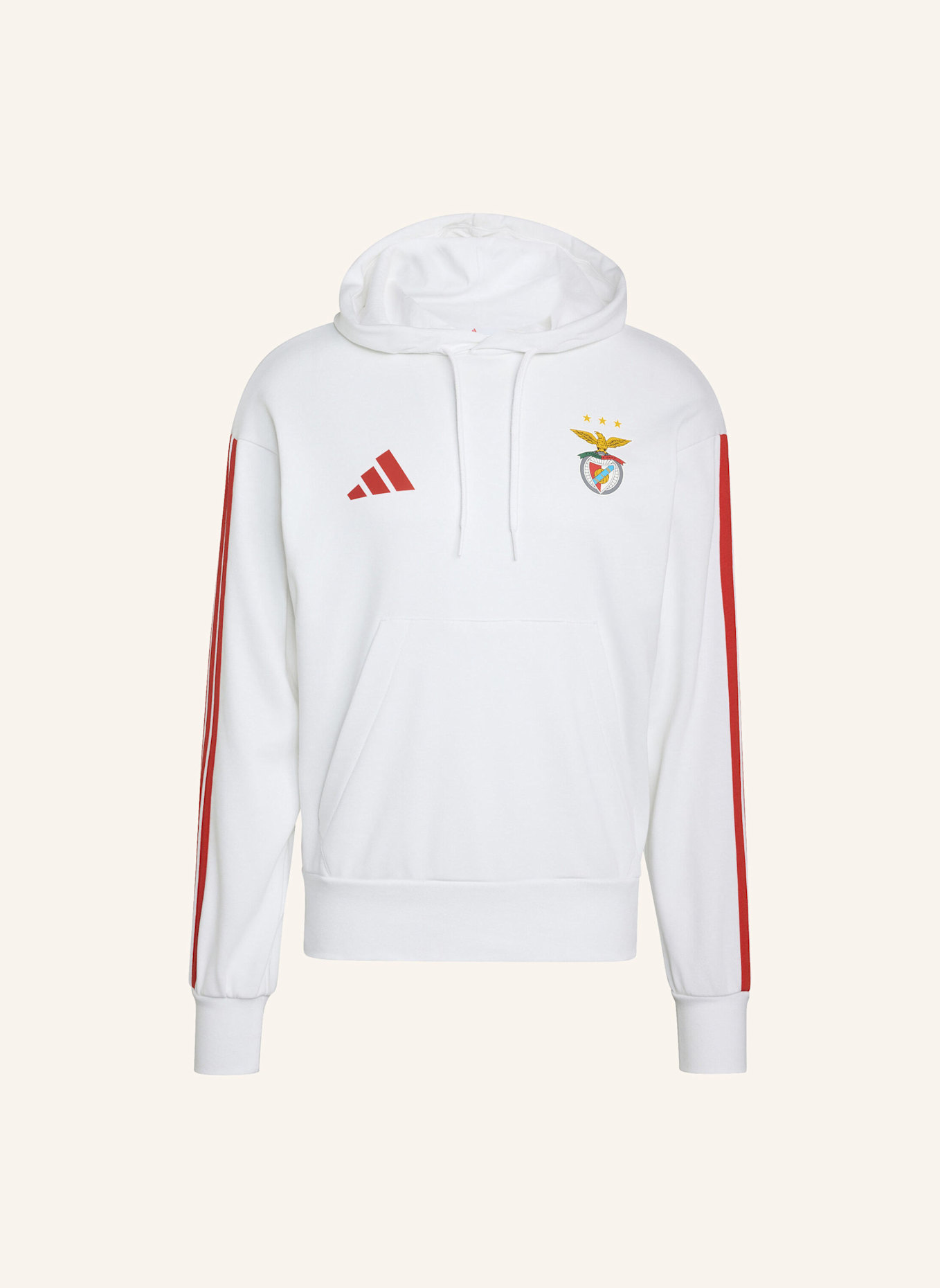 adidas BENFICA LISSABON DNA HOODIE: WEISS