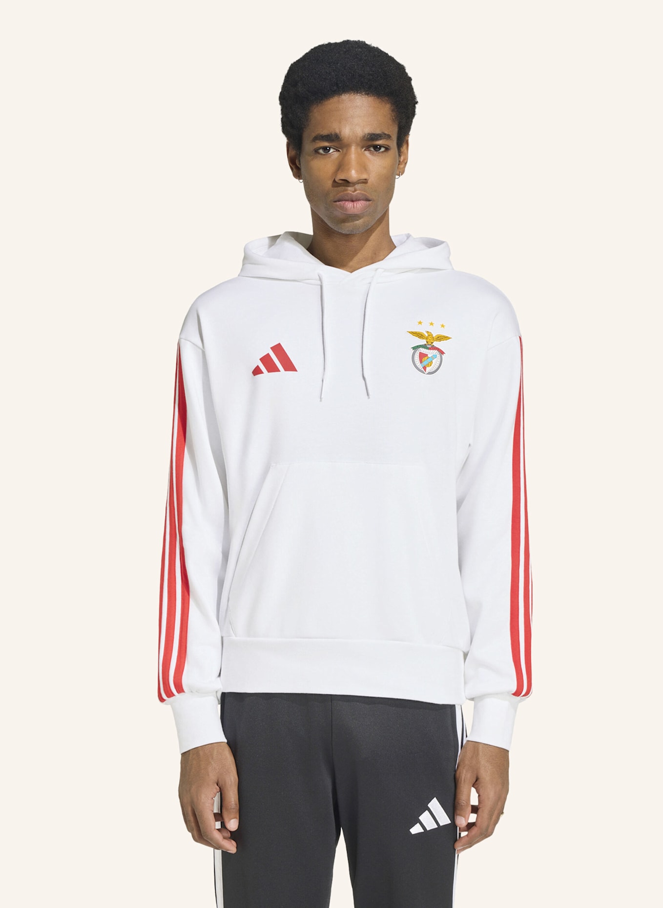 adidas BENFICA LISSABON DNA HOODIE: WEISS