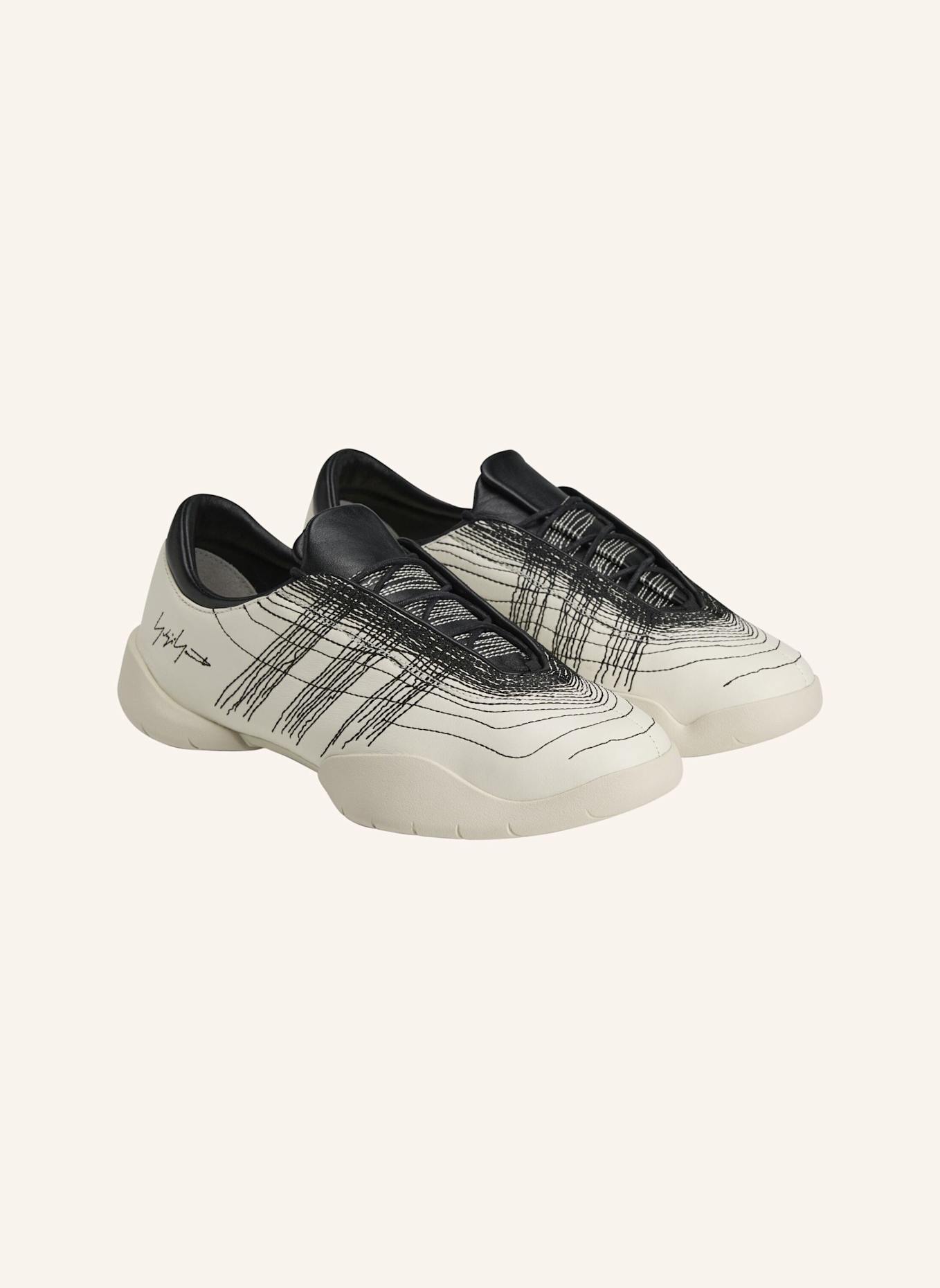 Y-3 Y-3 REGU TURNSCHUHE: WEISS/ SCHWARZ/ BEIGE
