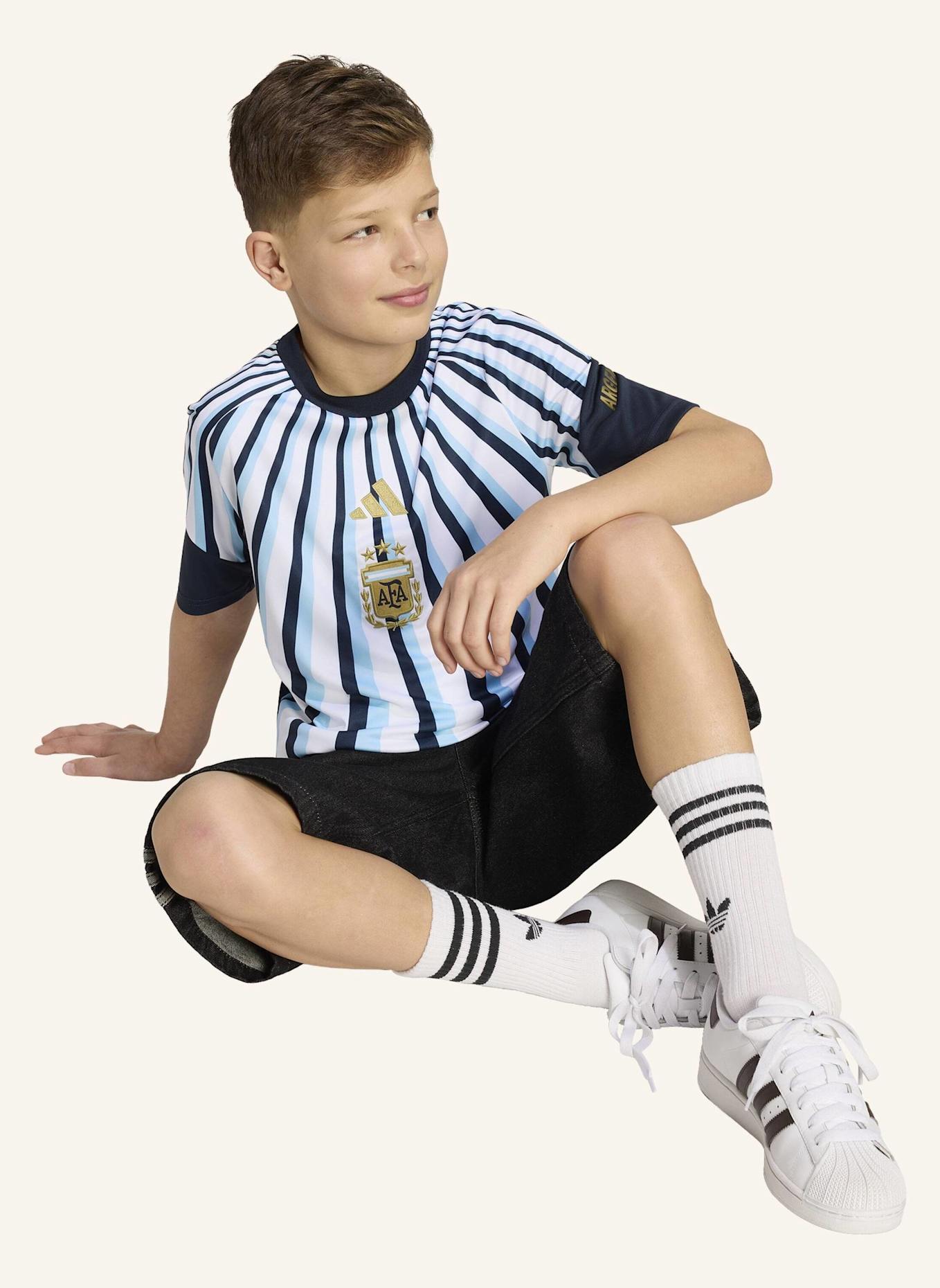 adidas ARGENTINIEN 26 KIDS PRE-MATCH HEIMTRIKOT: WEISS