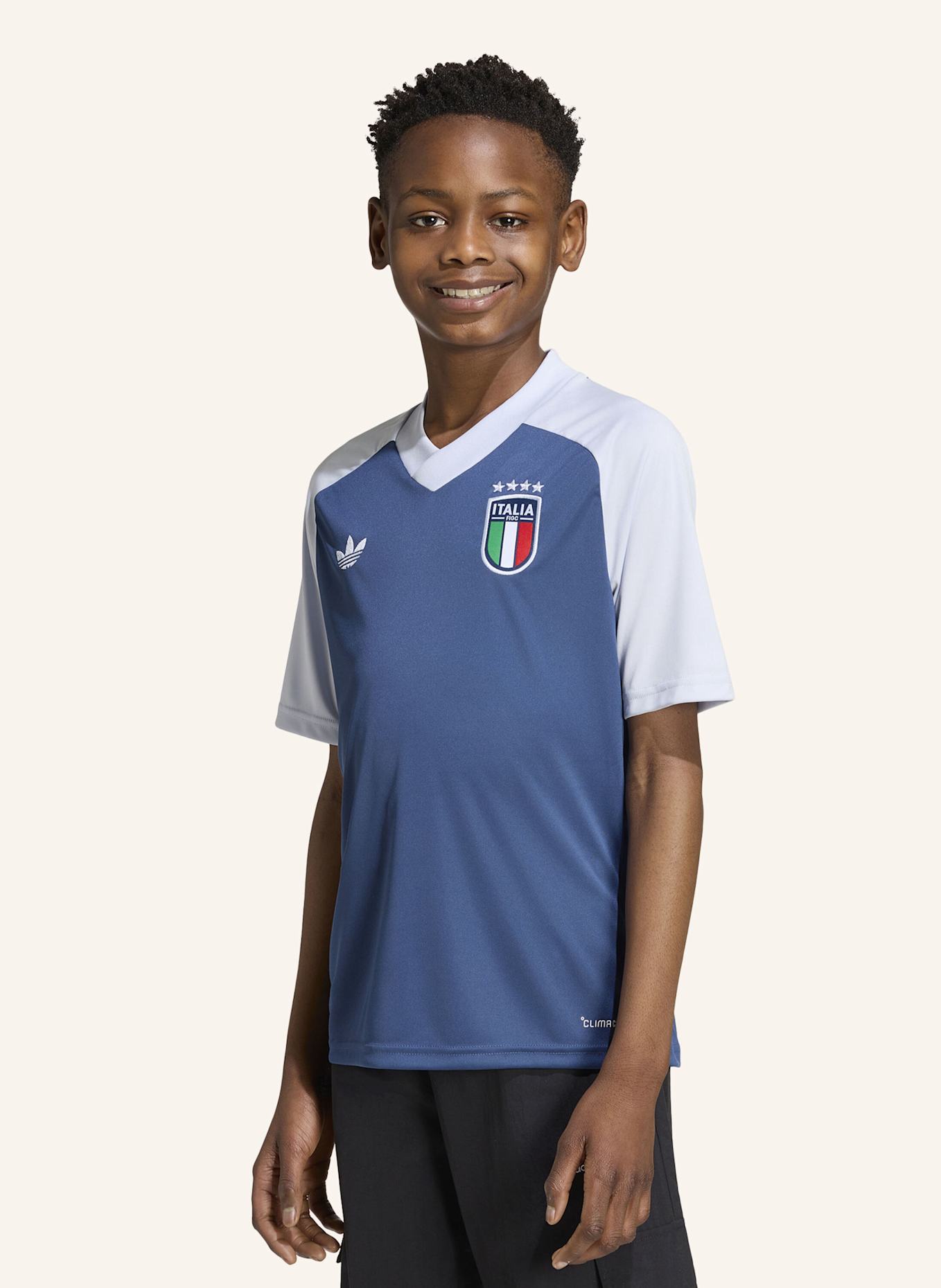 adidas ITALIEN 26 KIDS PRE-MATCH AUSWÄRTSTRIKOT: BLAU
