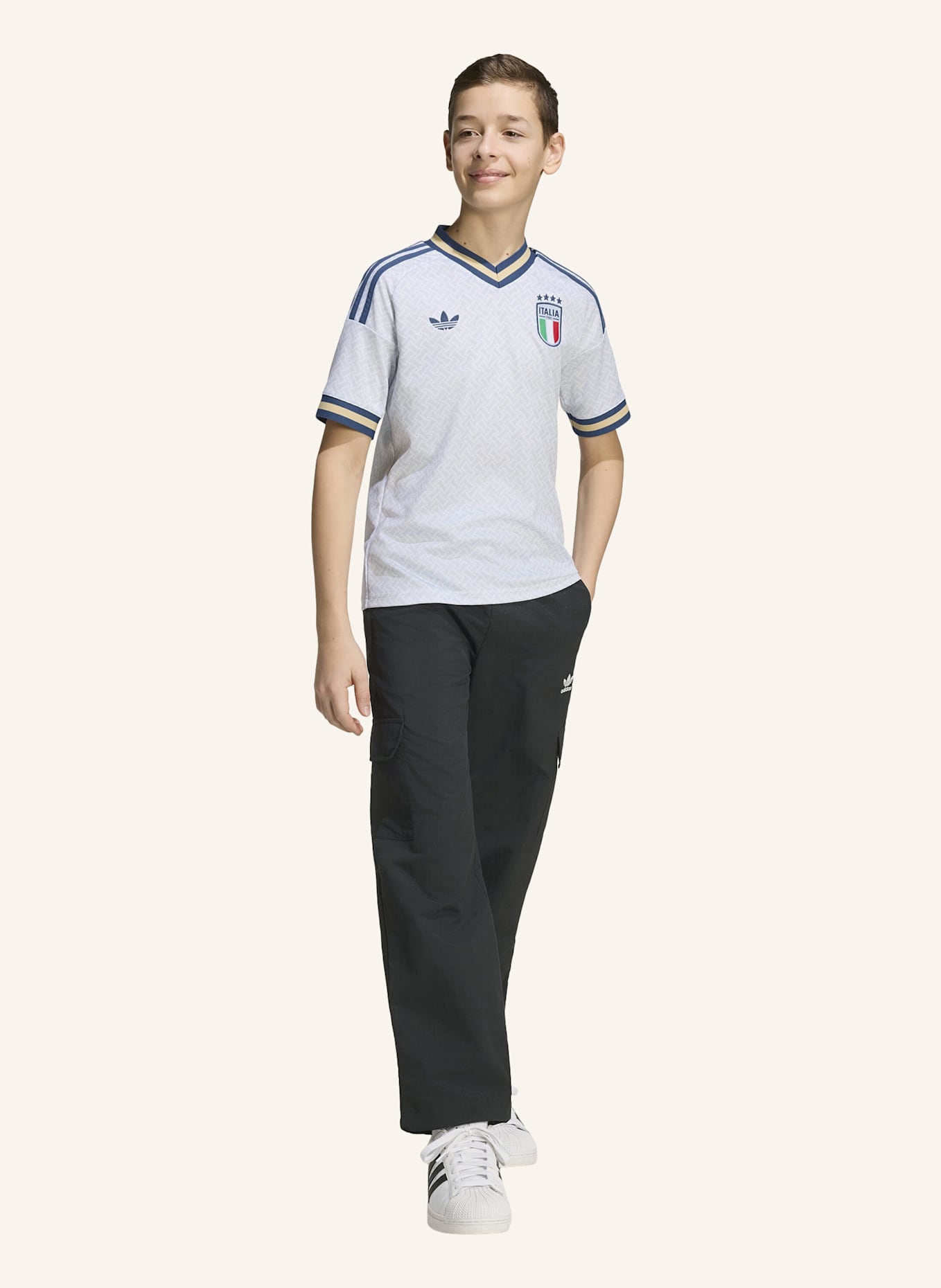 adidas ITALIEN 26 KIDS AUSWÄRTSTRIKOT: BLAU