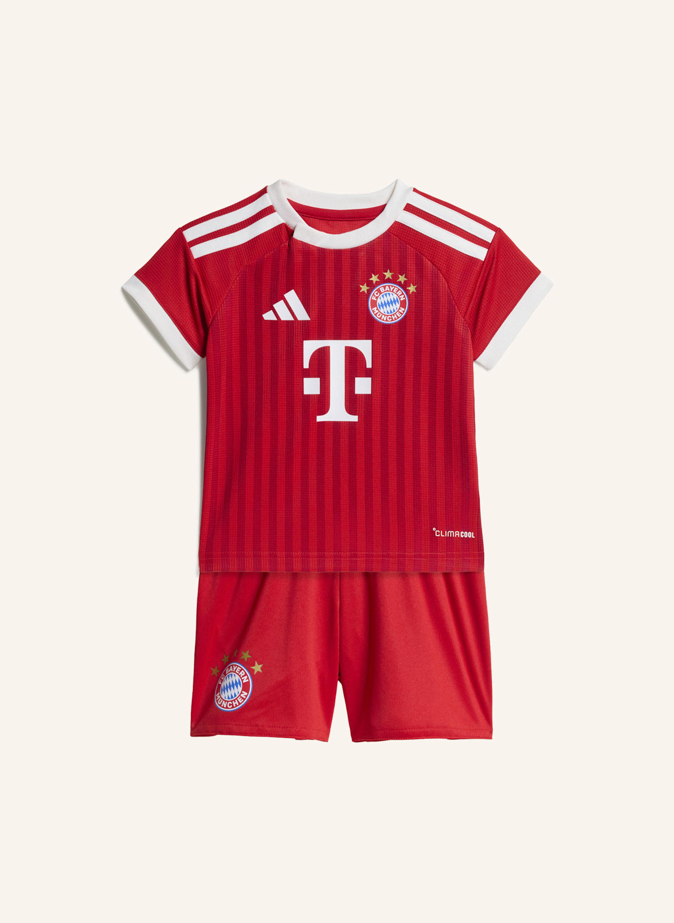 adidas FC BAYERN MÜNCHEN 26/27 MINI-HEIMAUSRÜSTUNG: ROT/ WEISS