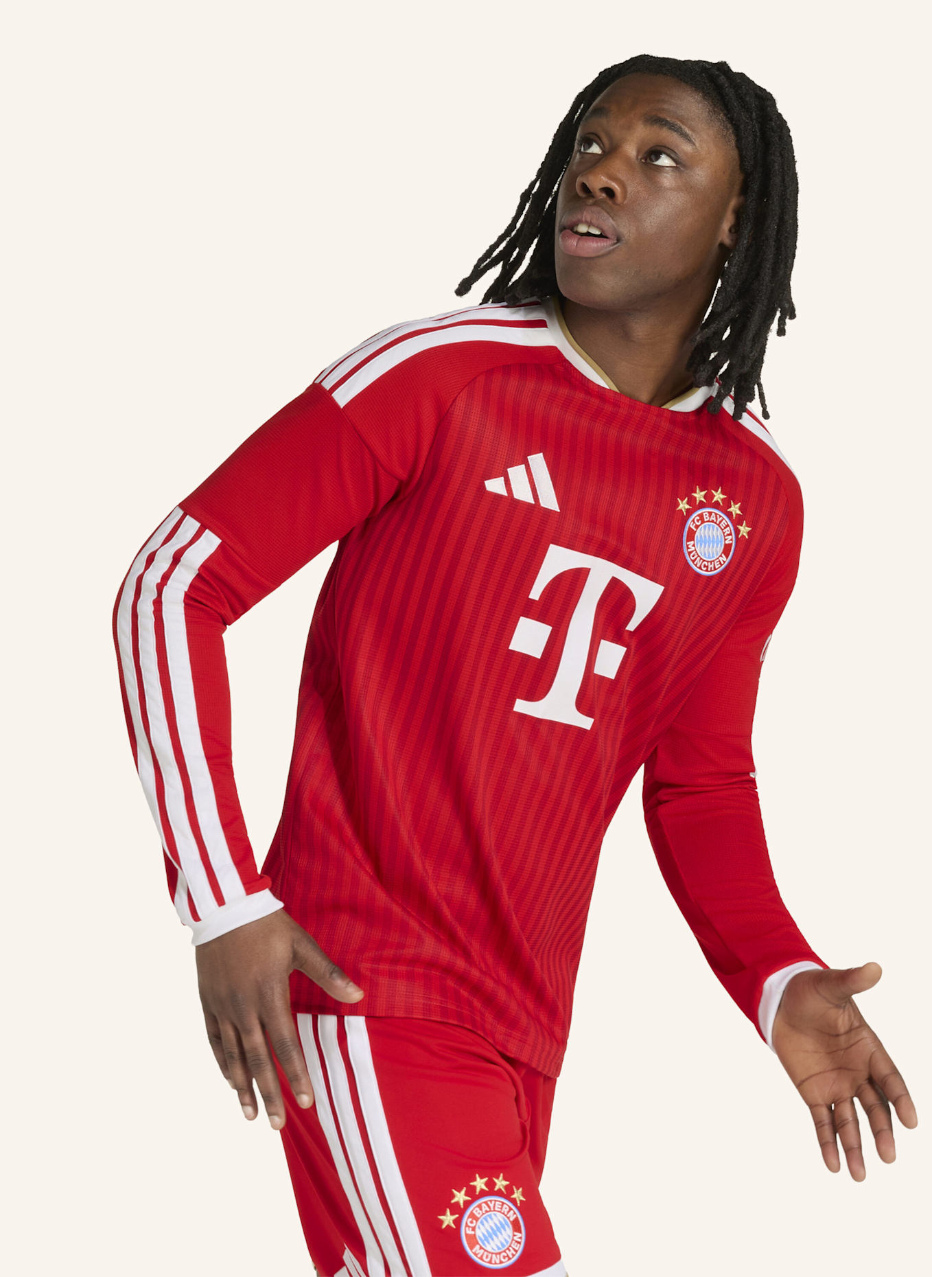 adidas FC BAYERN MÜNCHEN 26/27 HEIMTRIKOT, LANGÄRMELIG: ROT/ WEISS